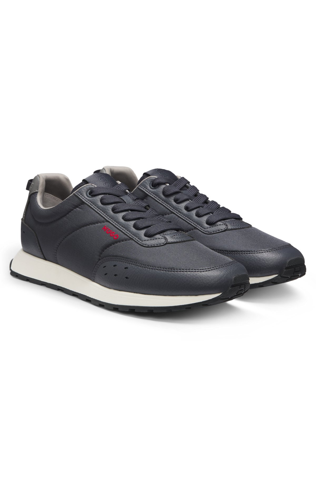 RETRO-INSPIRED TRAINERS WITH FAUX-LEATHER TRIMS - 2