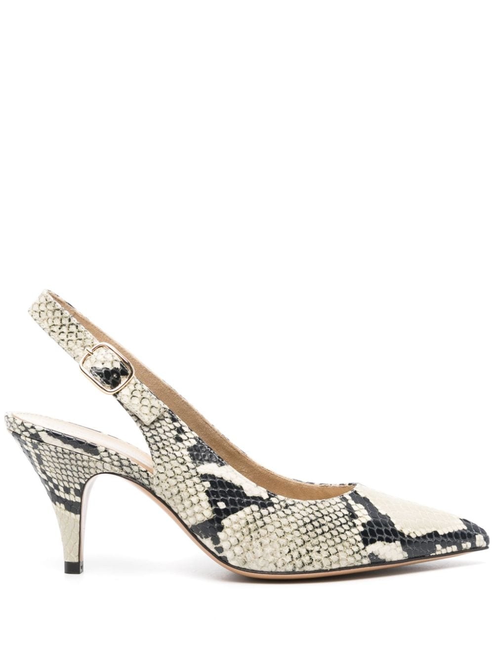 River 75mm python-embossed pumps - 1