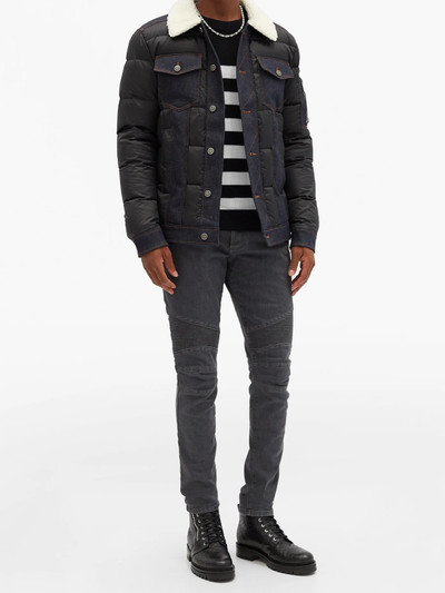 Balmain Ribbed-panel slim-leg jeans outlook