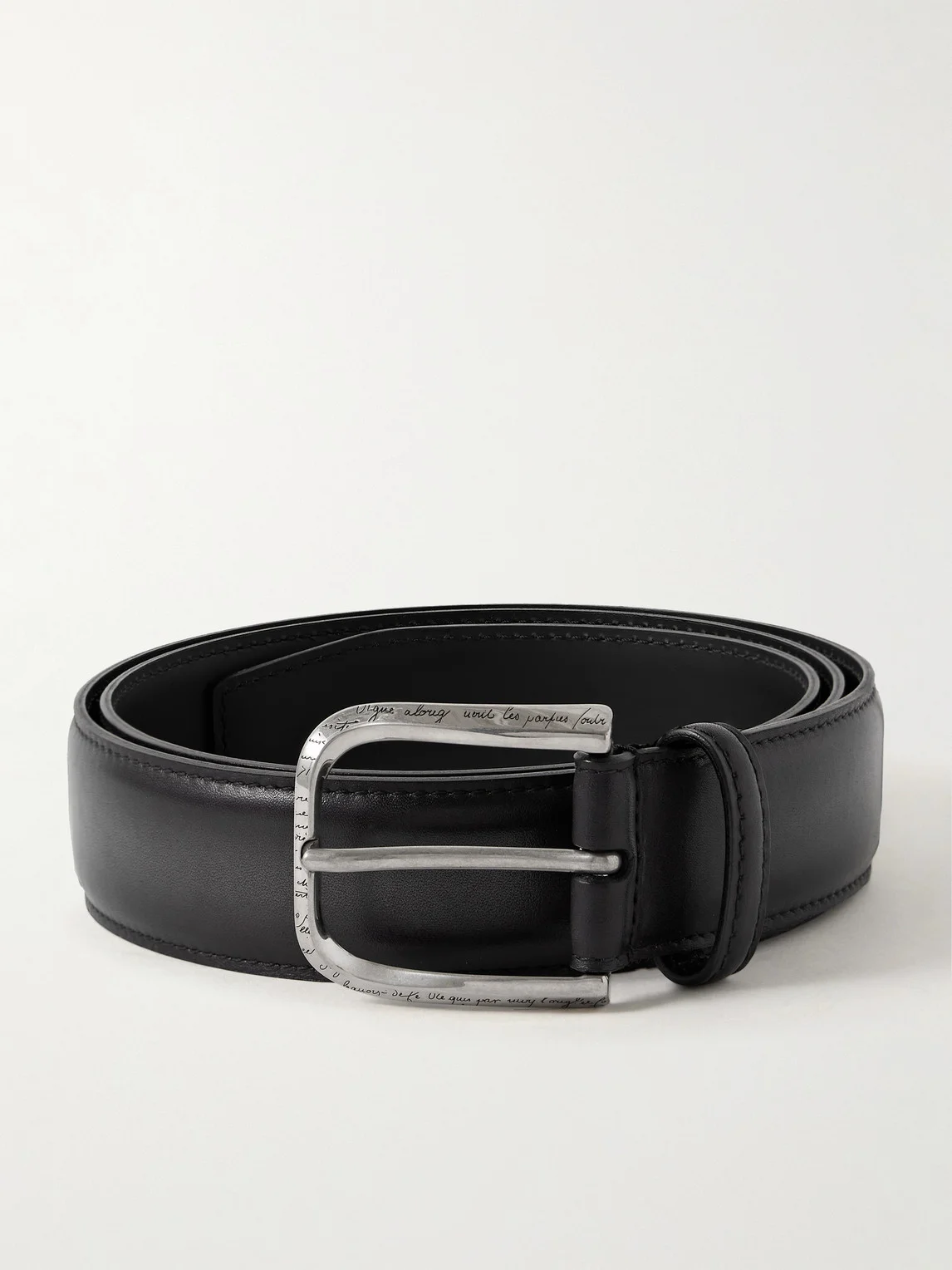 Curve 3.5cm Scritto Venezia Leather Belt - 1