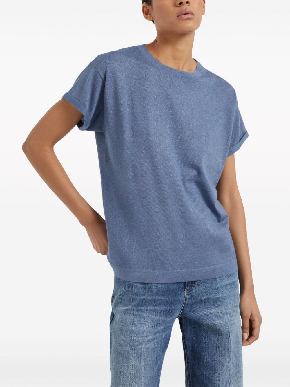 cashmere-blend T-shirt - 3