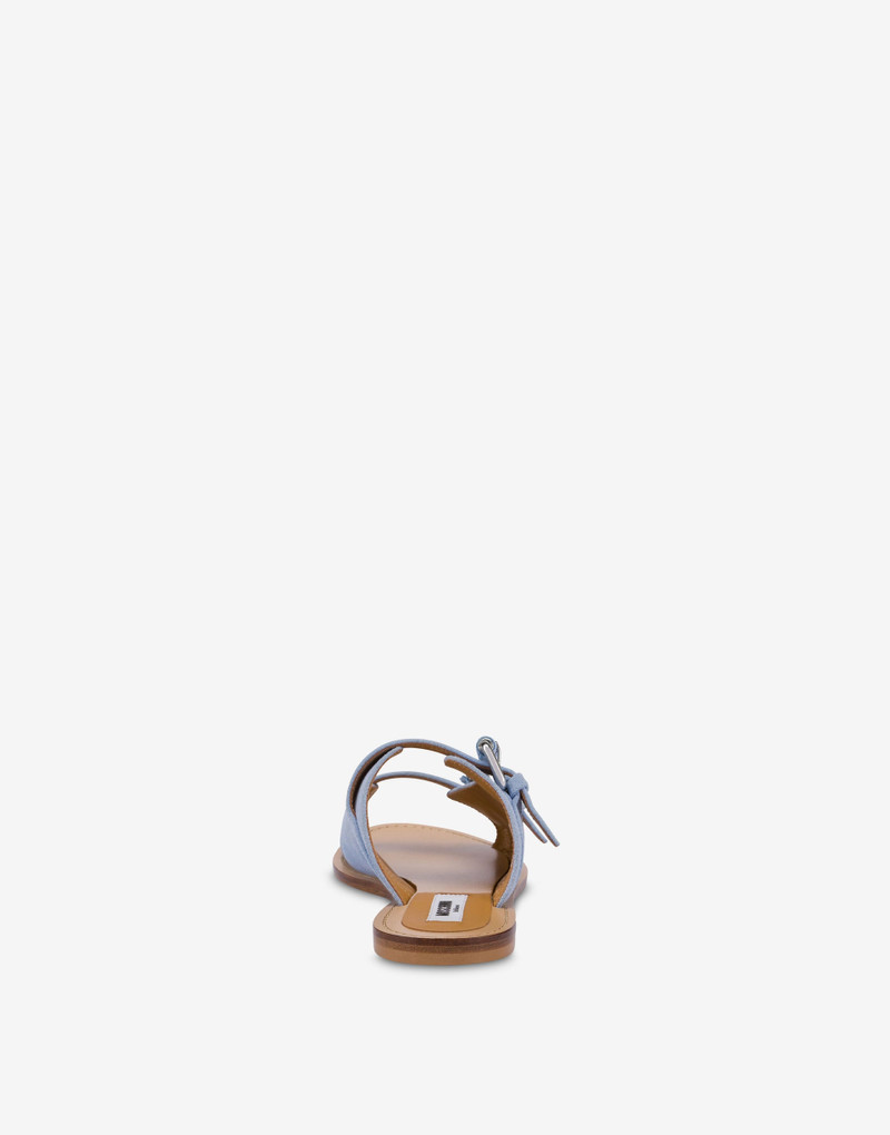 Moschino FLAT MOSCHINO BUCKLE SANDALS outlook