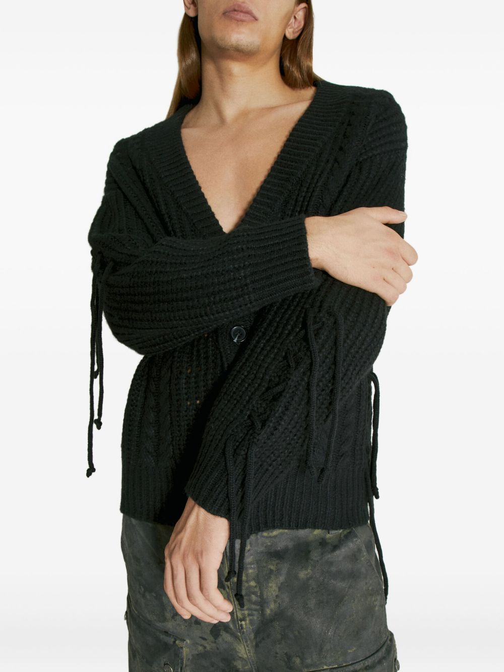 strap-detail cardigan - 3
