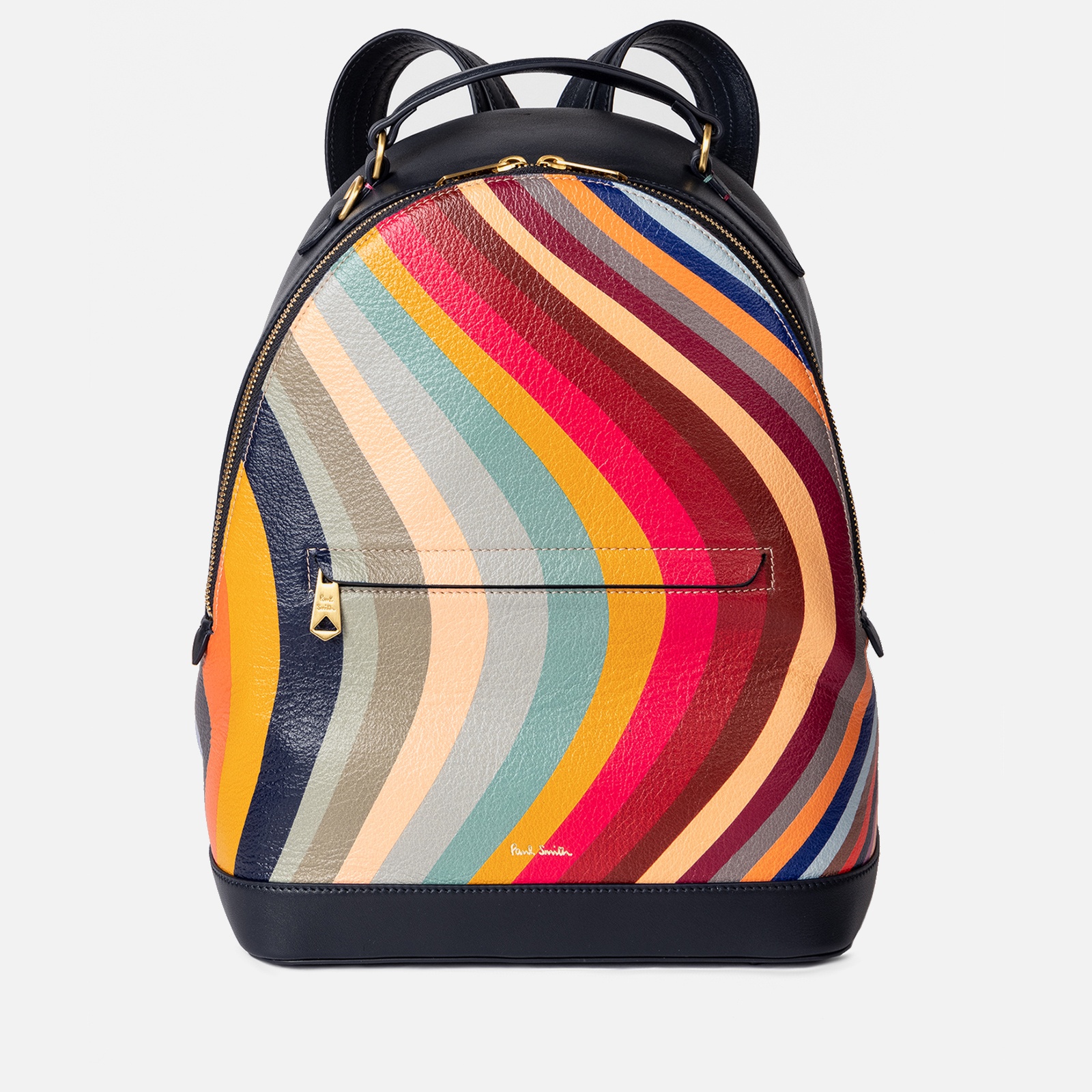 Paul Smith Swirl Striped Leather Backpack - 1