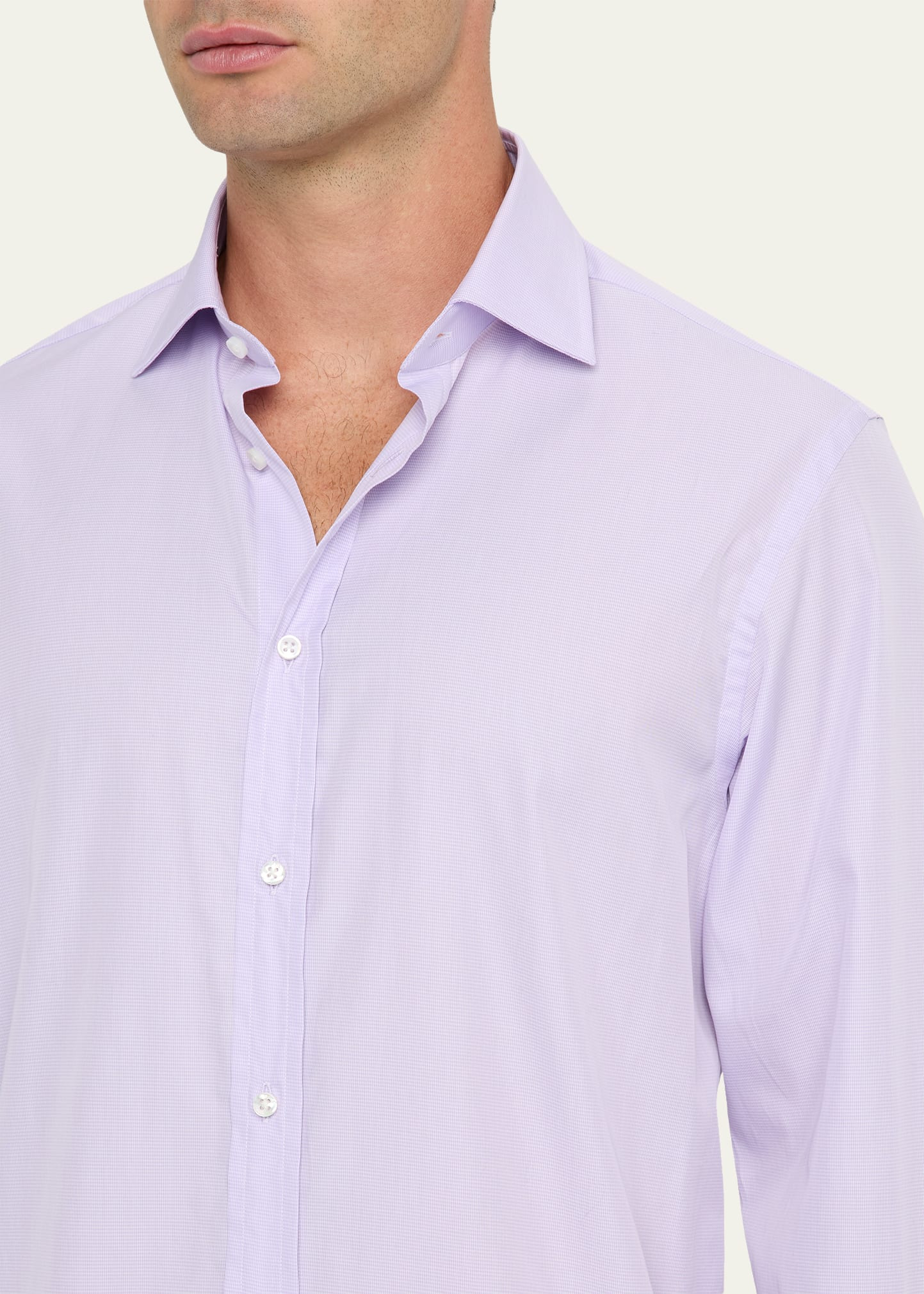 Men's Cotton Micro-Houndstooth Classic Fit Sport Shirt - 5