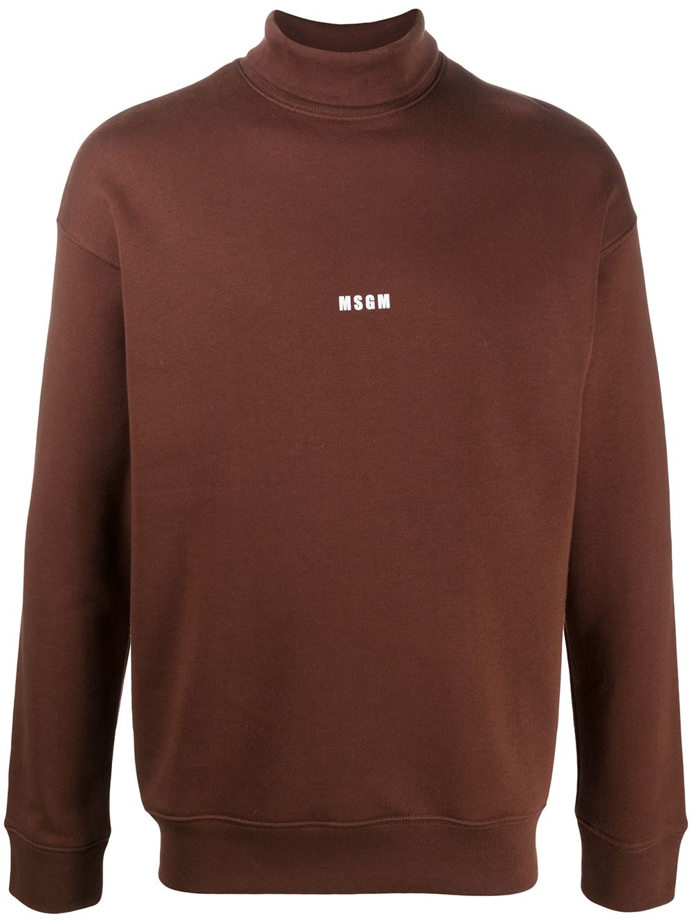 roll-neck logo print sweatshirt - 1