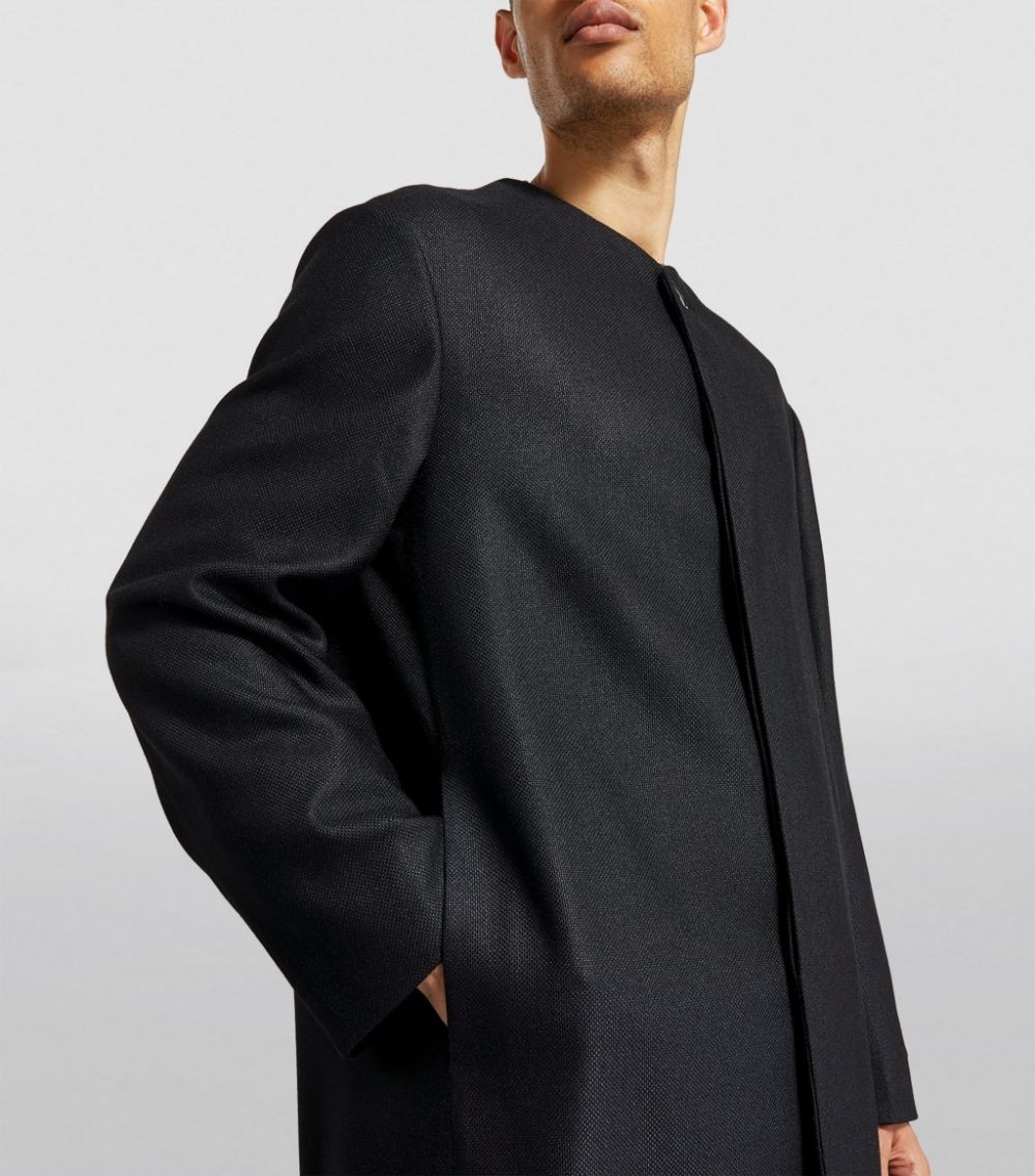 Silk Button-Up Coat - 6