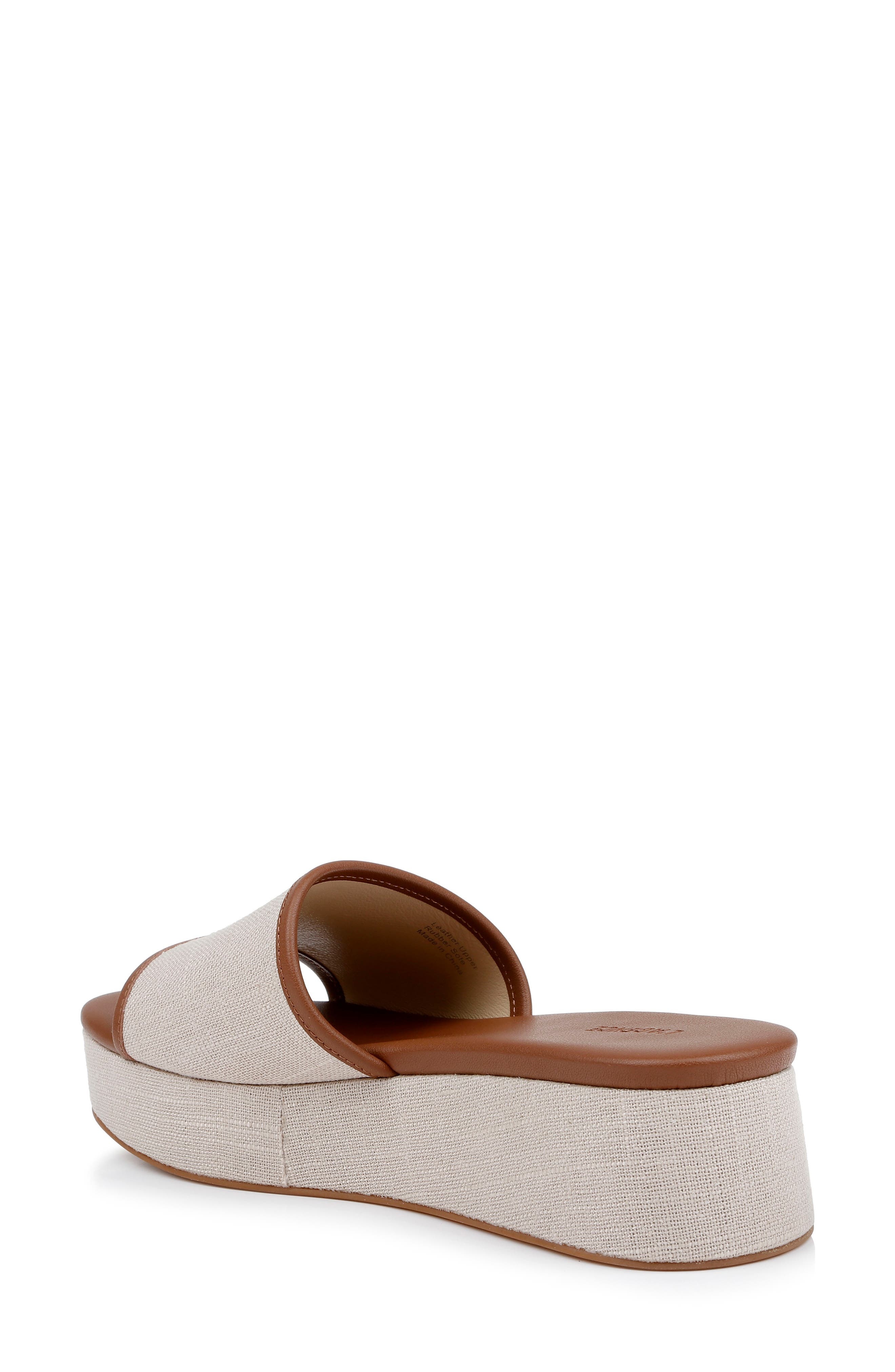 L'AGENCE Inaya Platform Sandal in Natural Linen at Nordstrom - 2