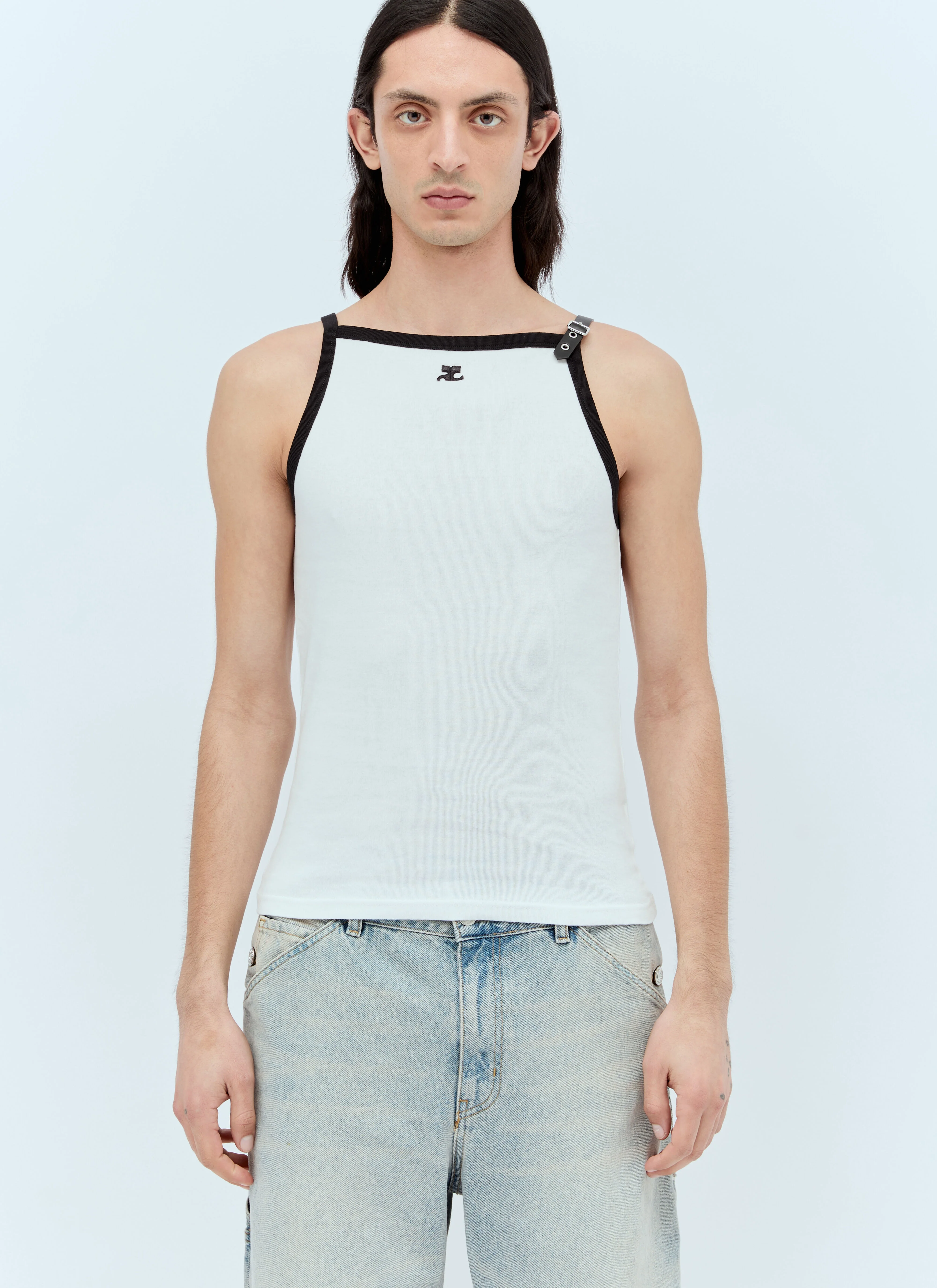 Buckle Contrast Tank Top - 1
