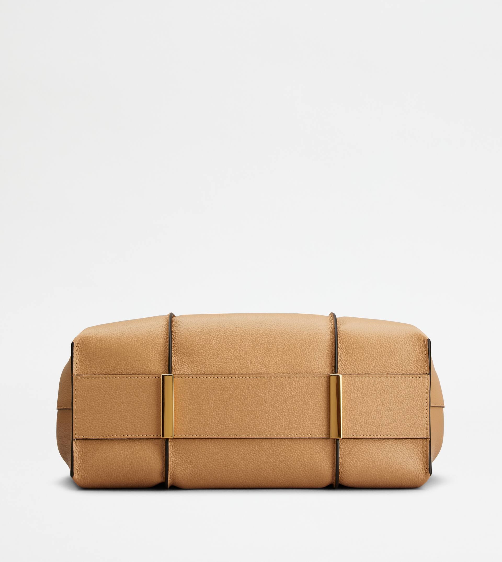 T TIMELESS SHOPPING BAG IN LEATHER MEDIUM - BEIGE - 3
