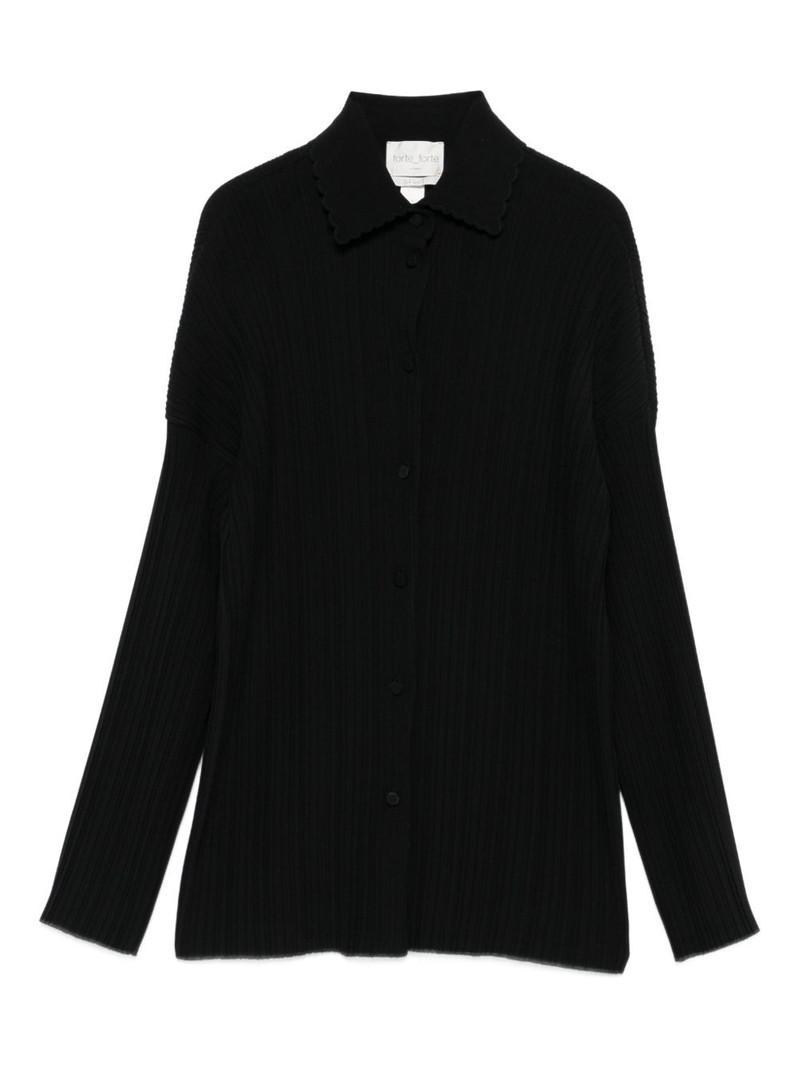 ribbed buttton-up shirt 1