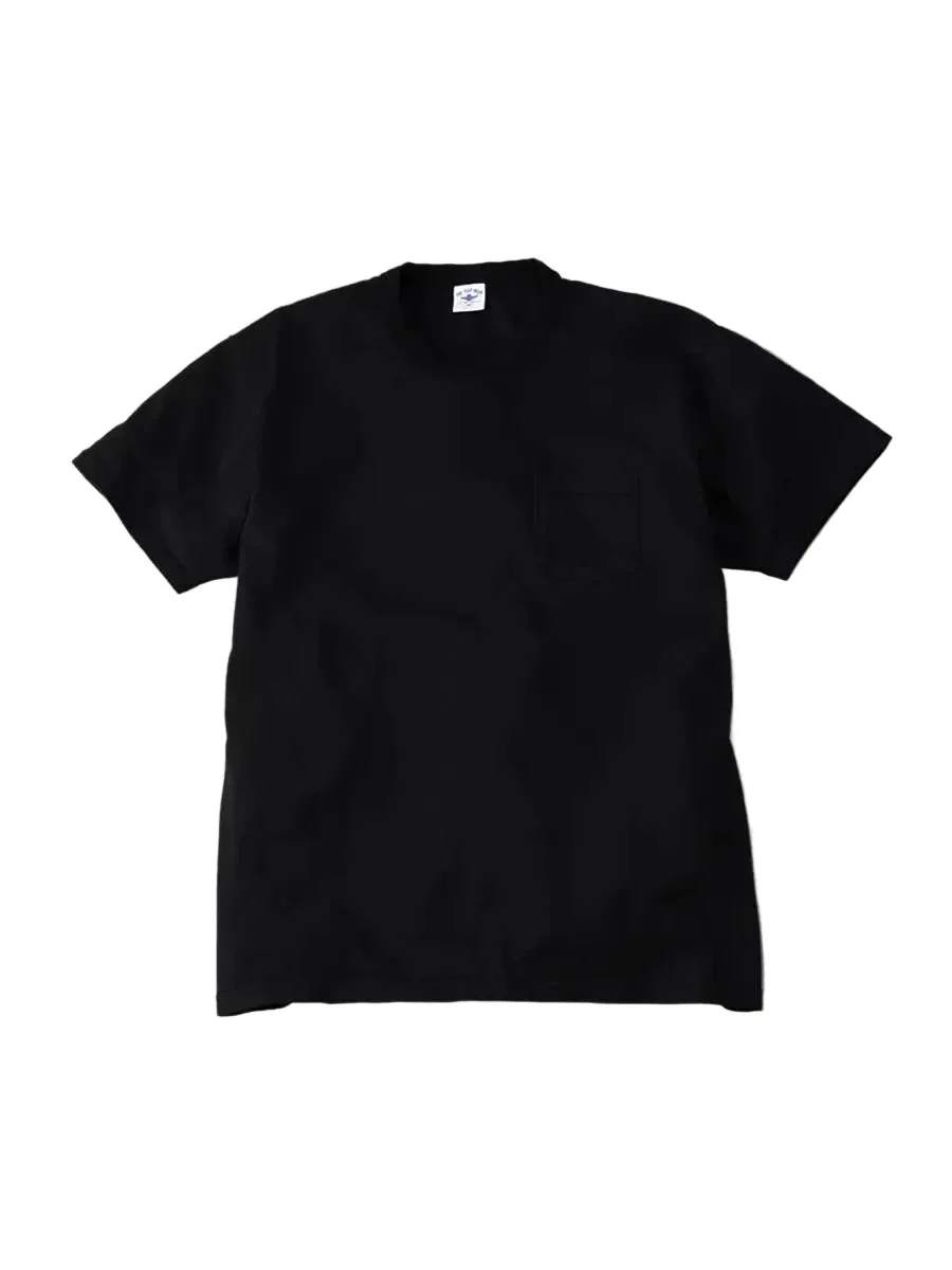 FN-THC-101P Three Needle Loopwheel Pocket Tee Black - 1