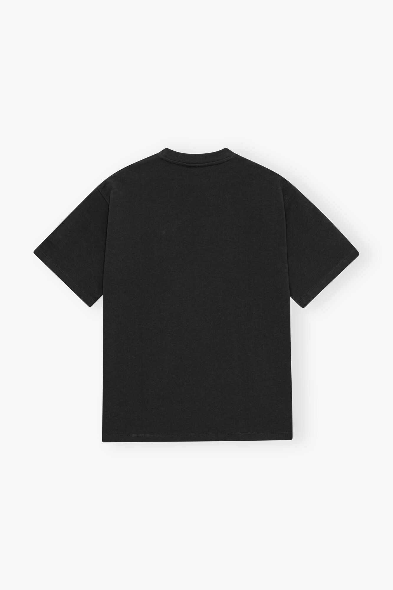 BLACK HEAVY COTTON DROP SHOULDER FRINGE T-SHIRT - 6