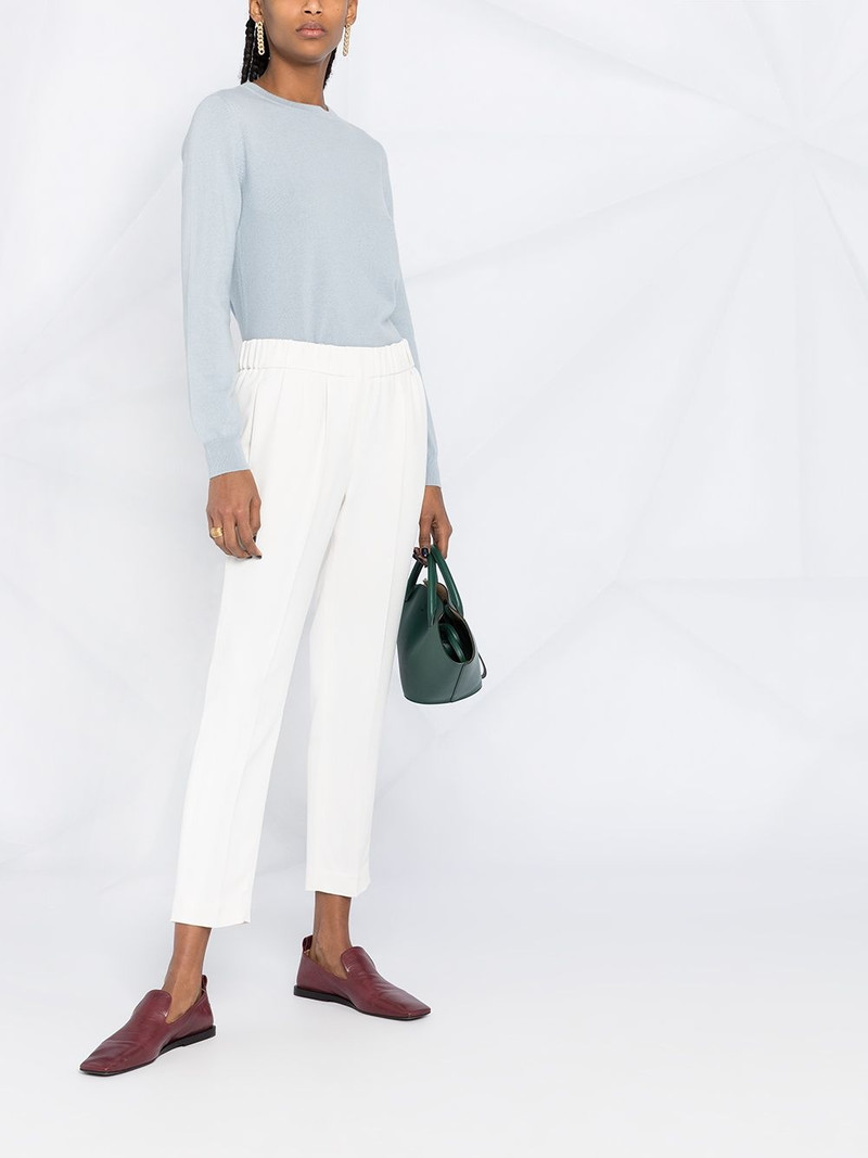 elasticated tapered trousers 4