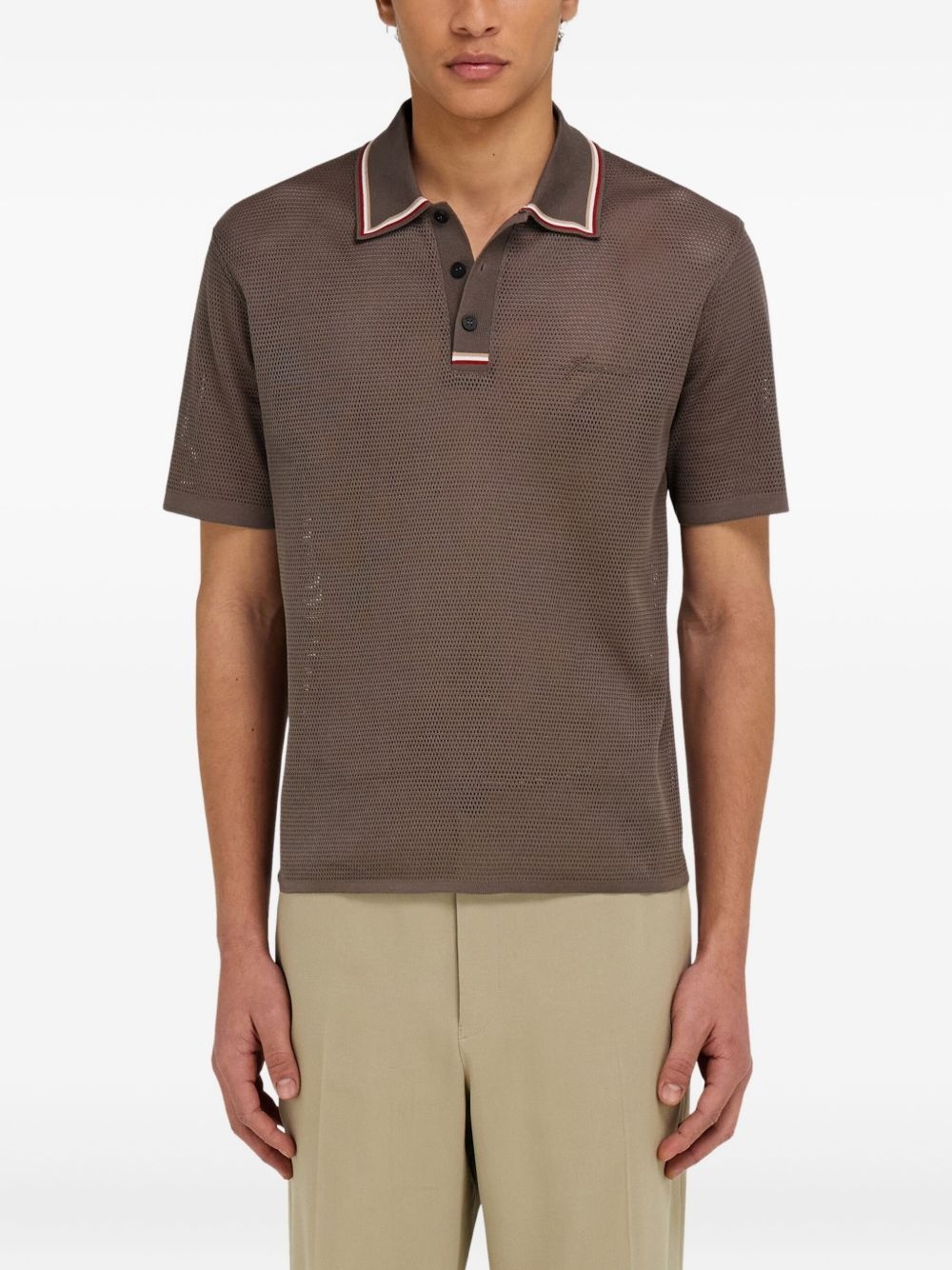 logo-embroidered polo shirt - 3