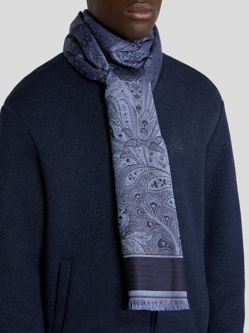 Etro WOOL AND SILK JACQUARD SCARF WITH FLORAL PAISLEY MOTIF outlook