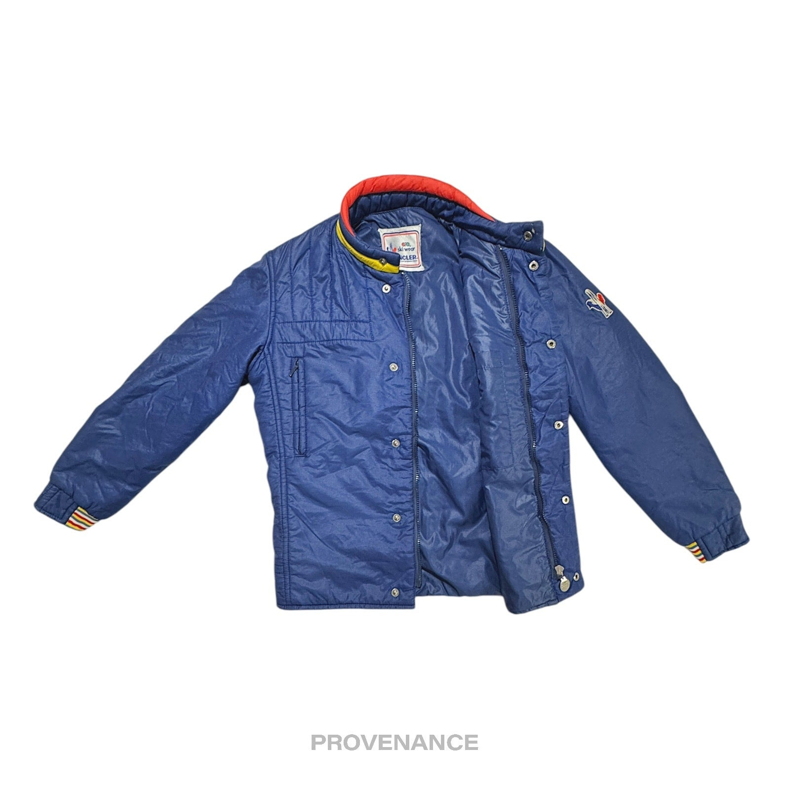 Moncler Light Ski Jacket - Blue Grenoble Logo Yellow Red - 2
