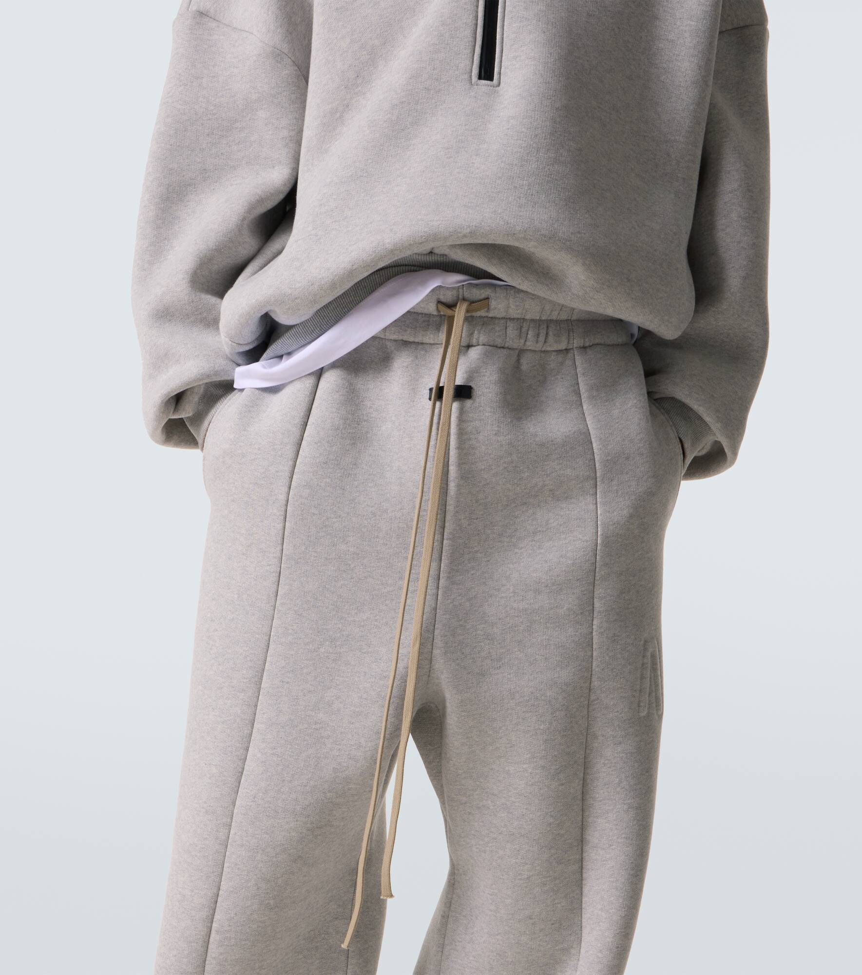 Cotton-blend fleece sweatpants - 5