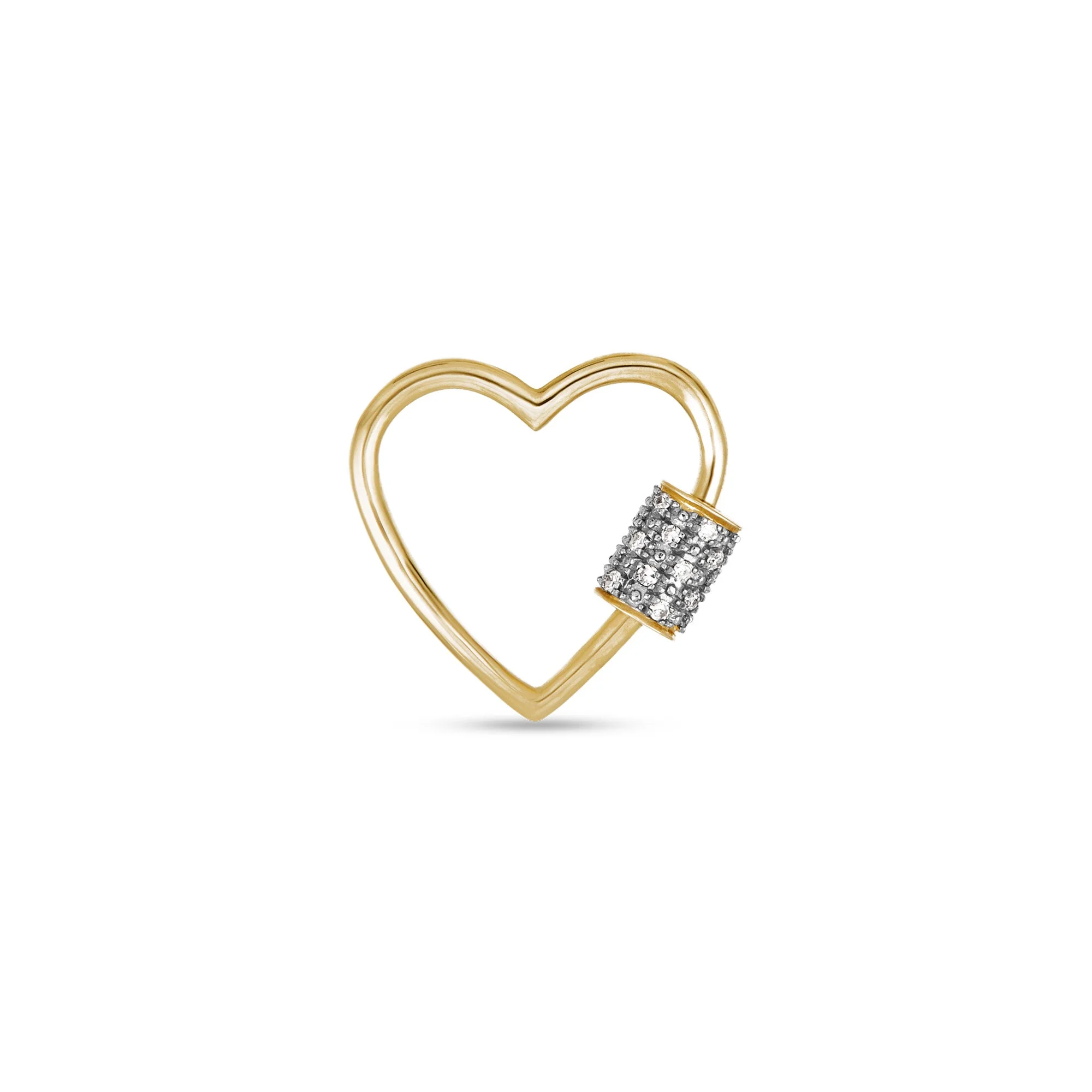 Goldie Lock Diamond Heart Keeper - 1