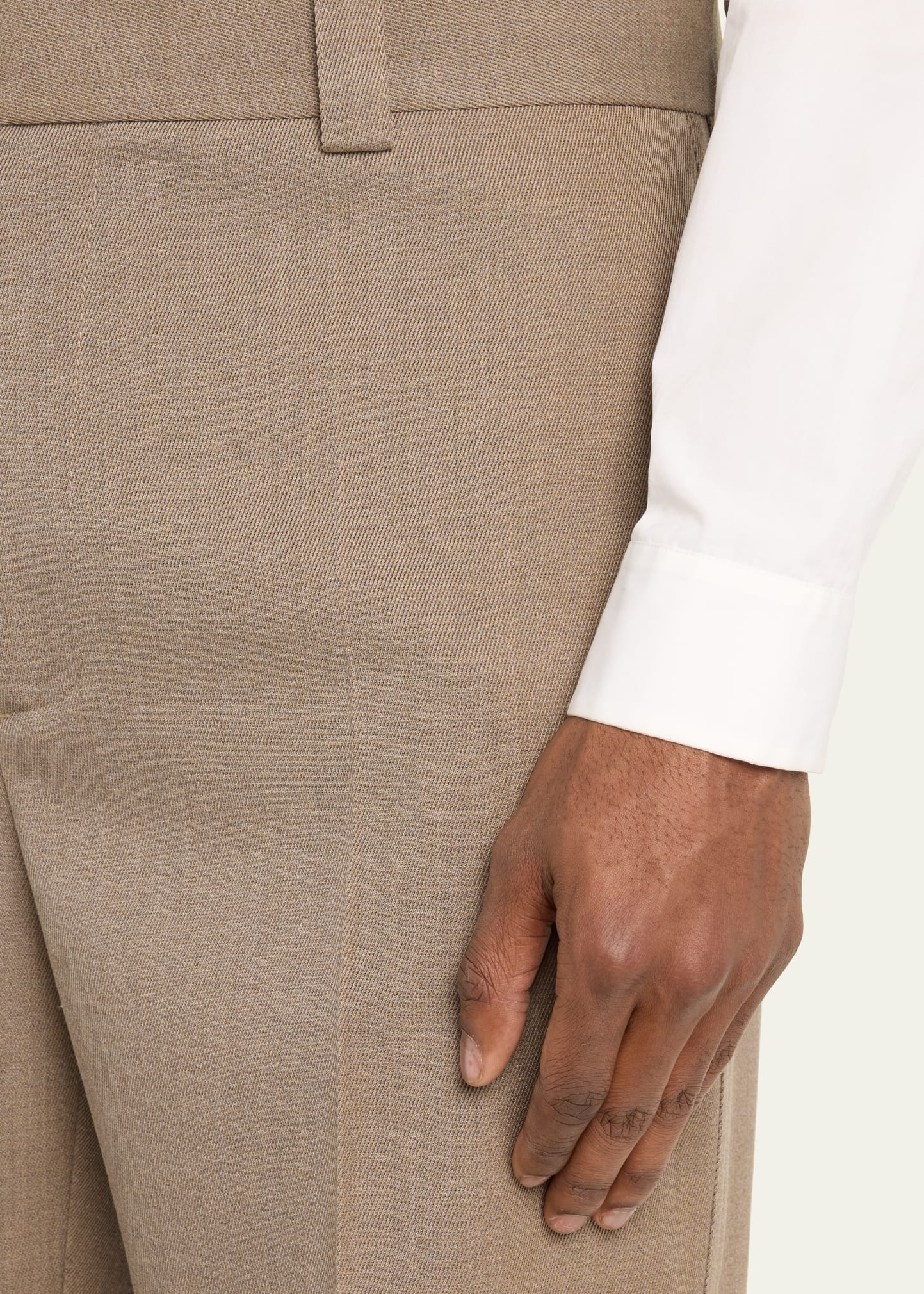 Men's Melange Wool Trousers - 5