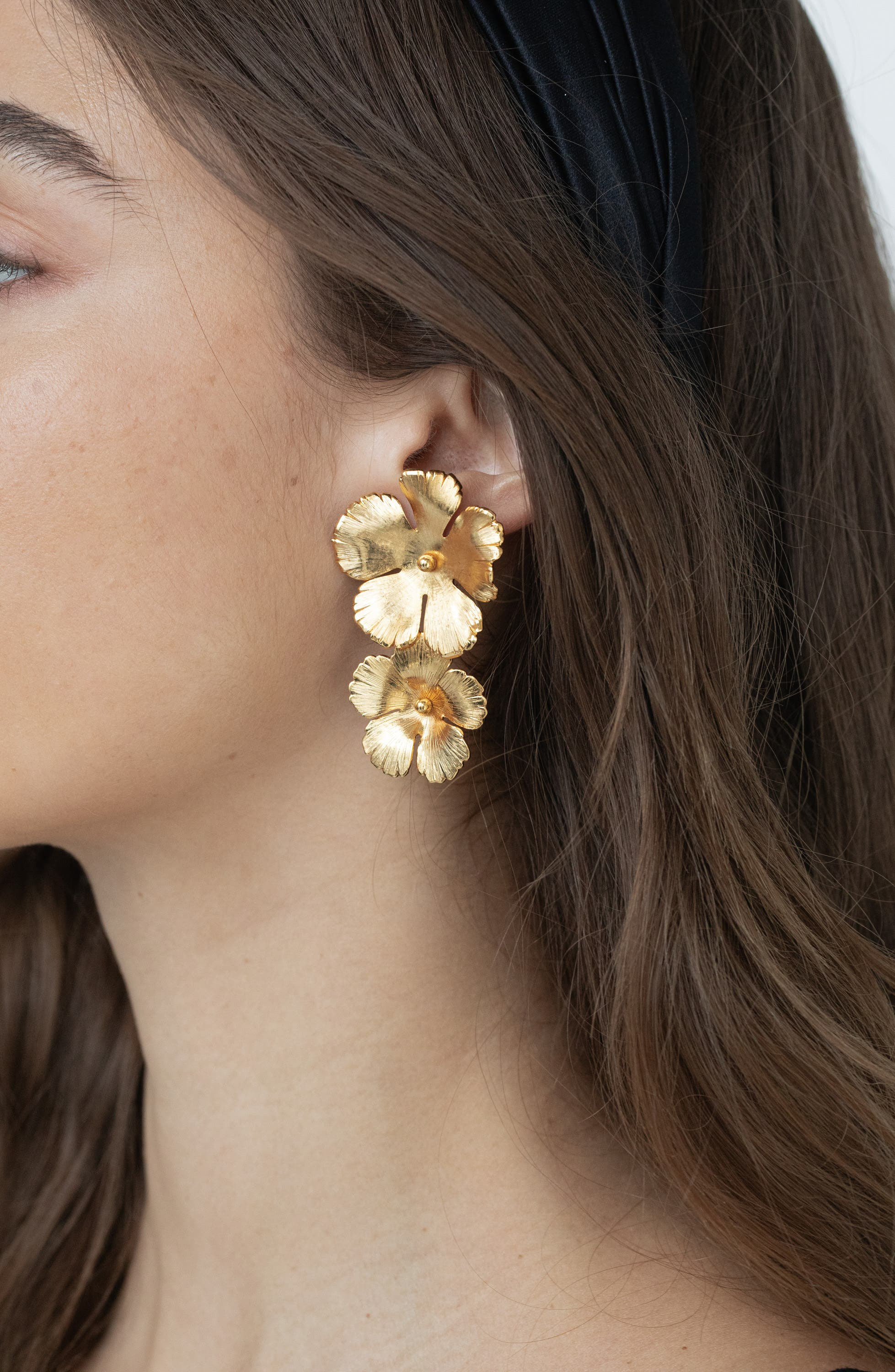 Jennifer Behr Collette Floral Drop Earrings in Gold at Nordstrom - 3