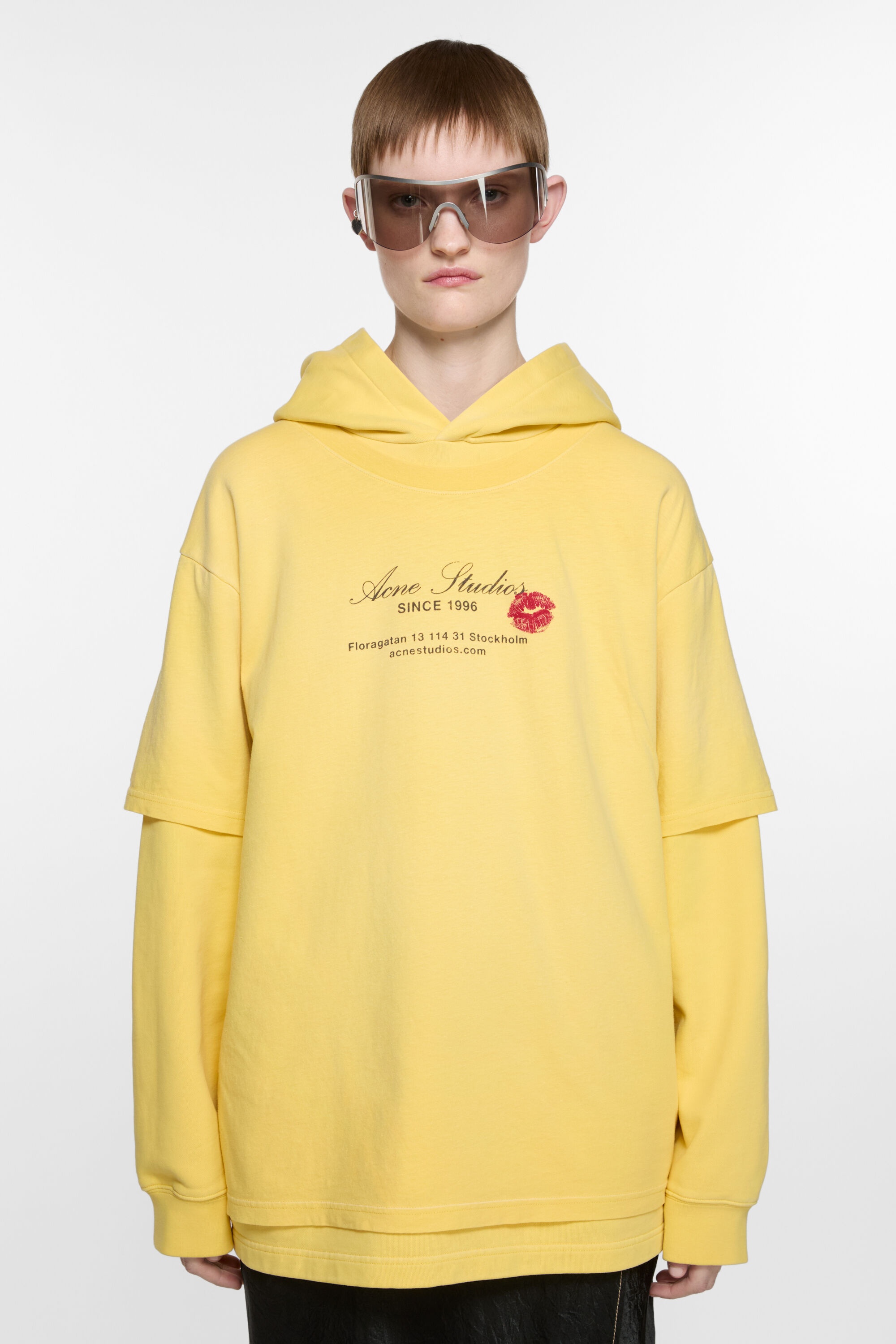 Double-layered hoodie - Bright Yellow - 2