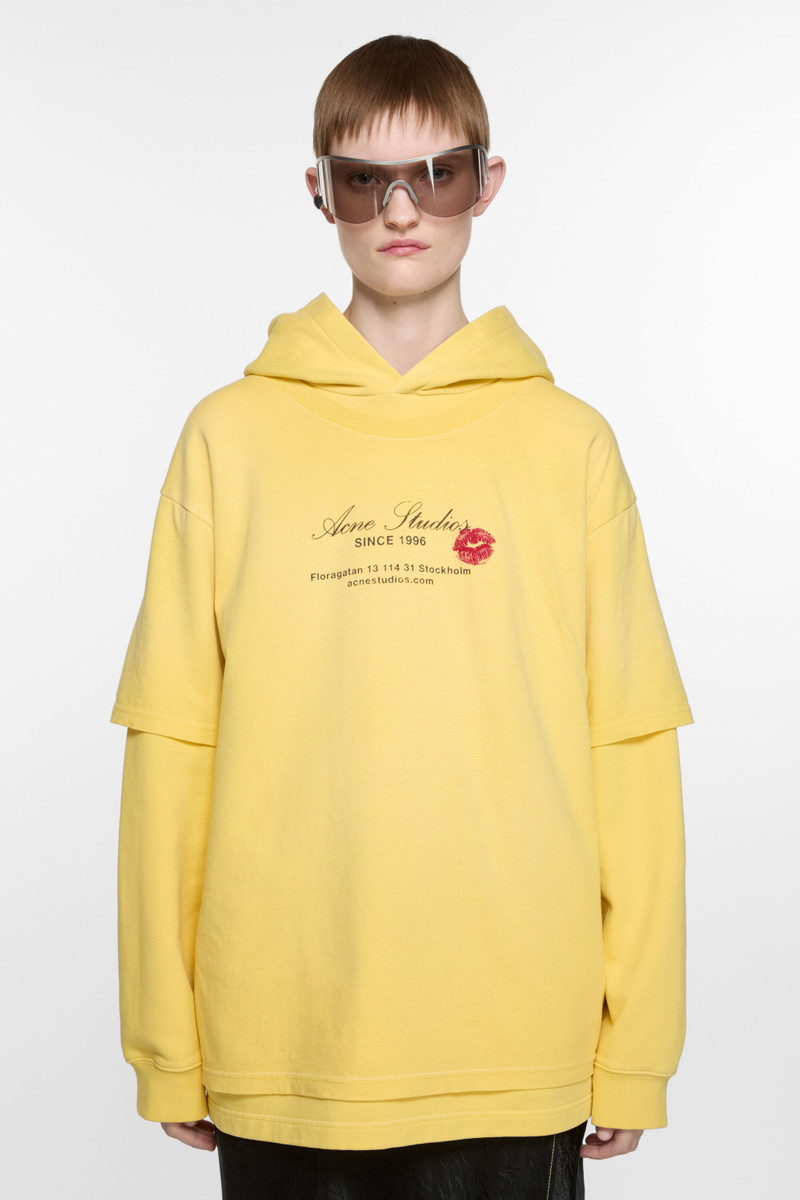 Acne Studios Double-layered hoodie - Bright Yellow outlook