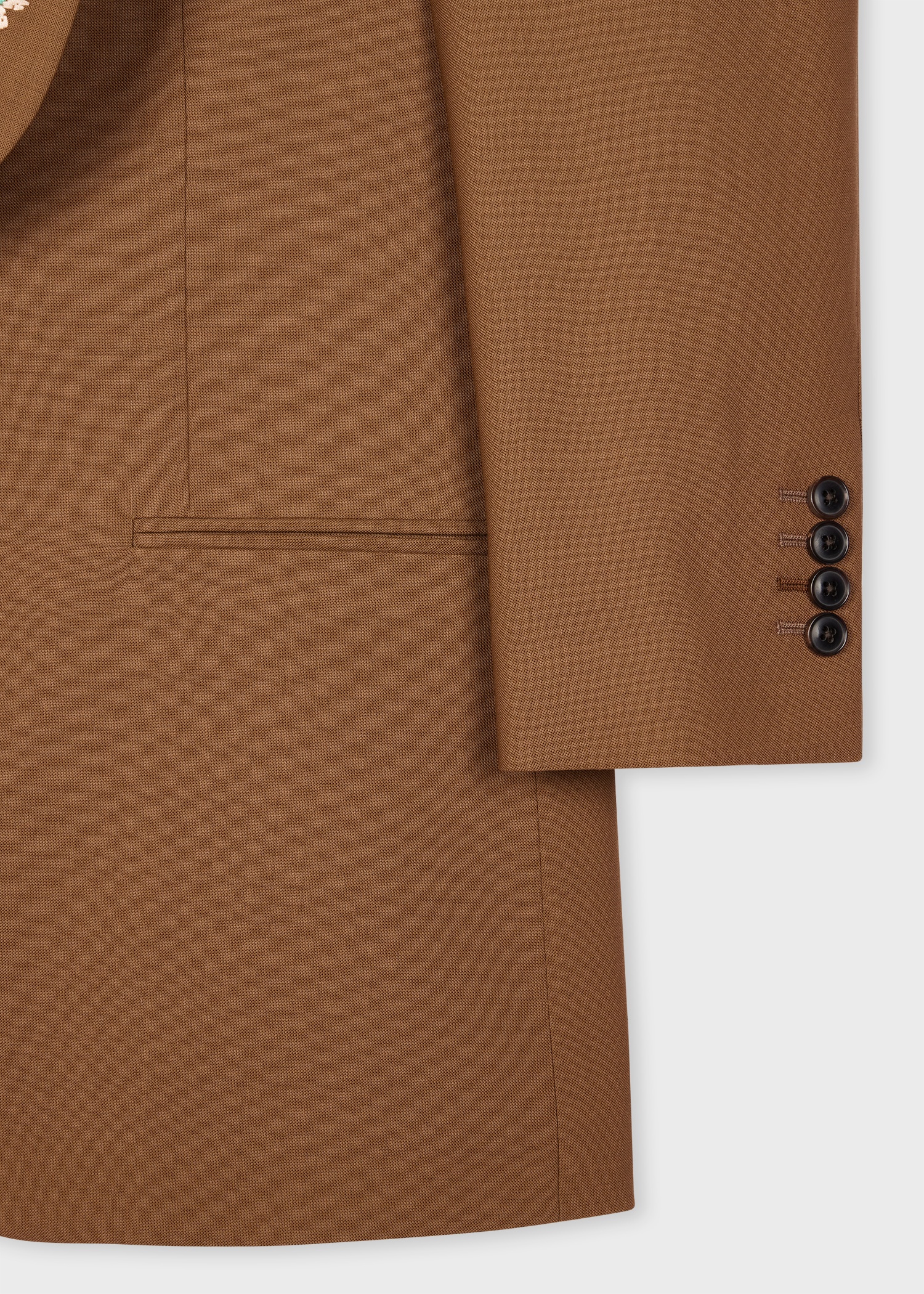 Brown Fresco Wool Embroidered Suit - 3