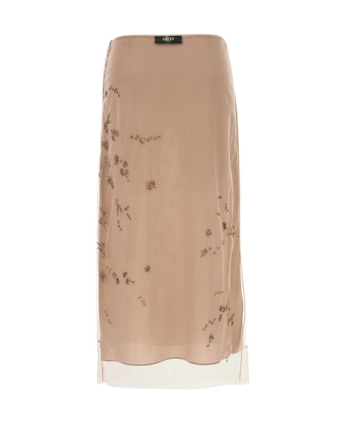 Antiqued Pink Tulle Skirt - 2