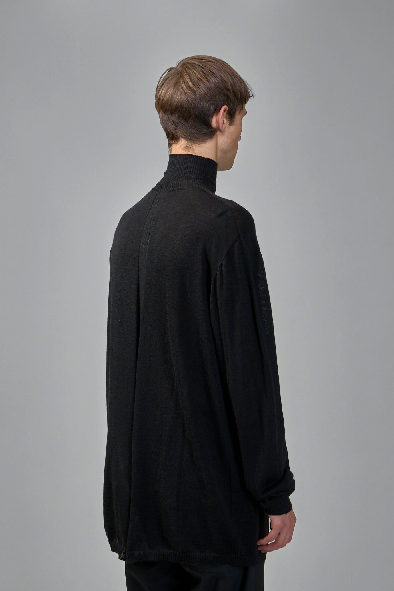 Oversized Knit Turtleneck Sweater - 3