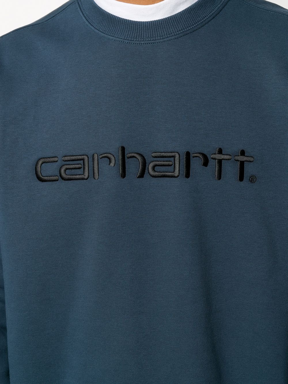 embroidered logo sweatshirt - 5