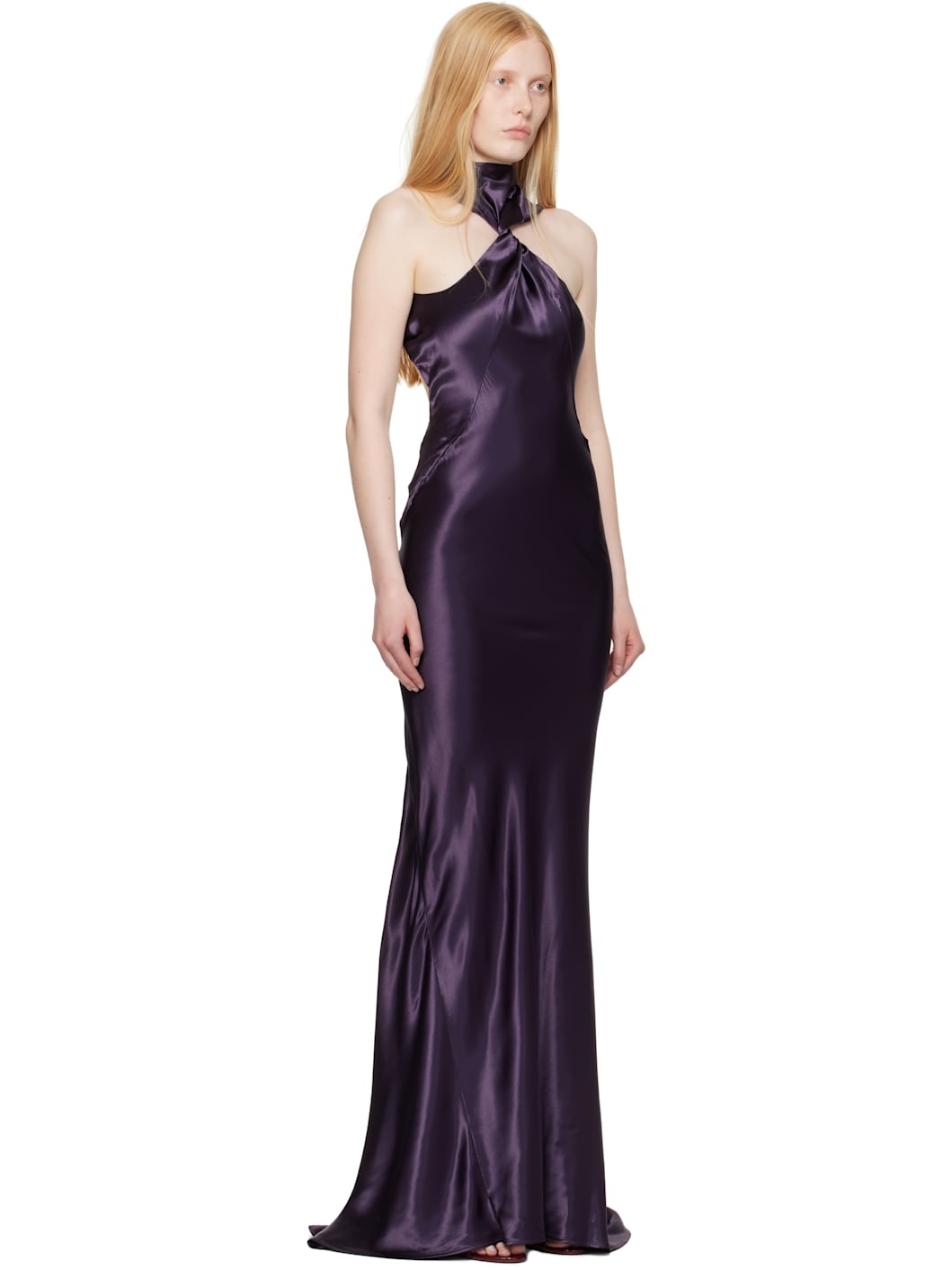 Purple Twisted Maxi Dress - 2