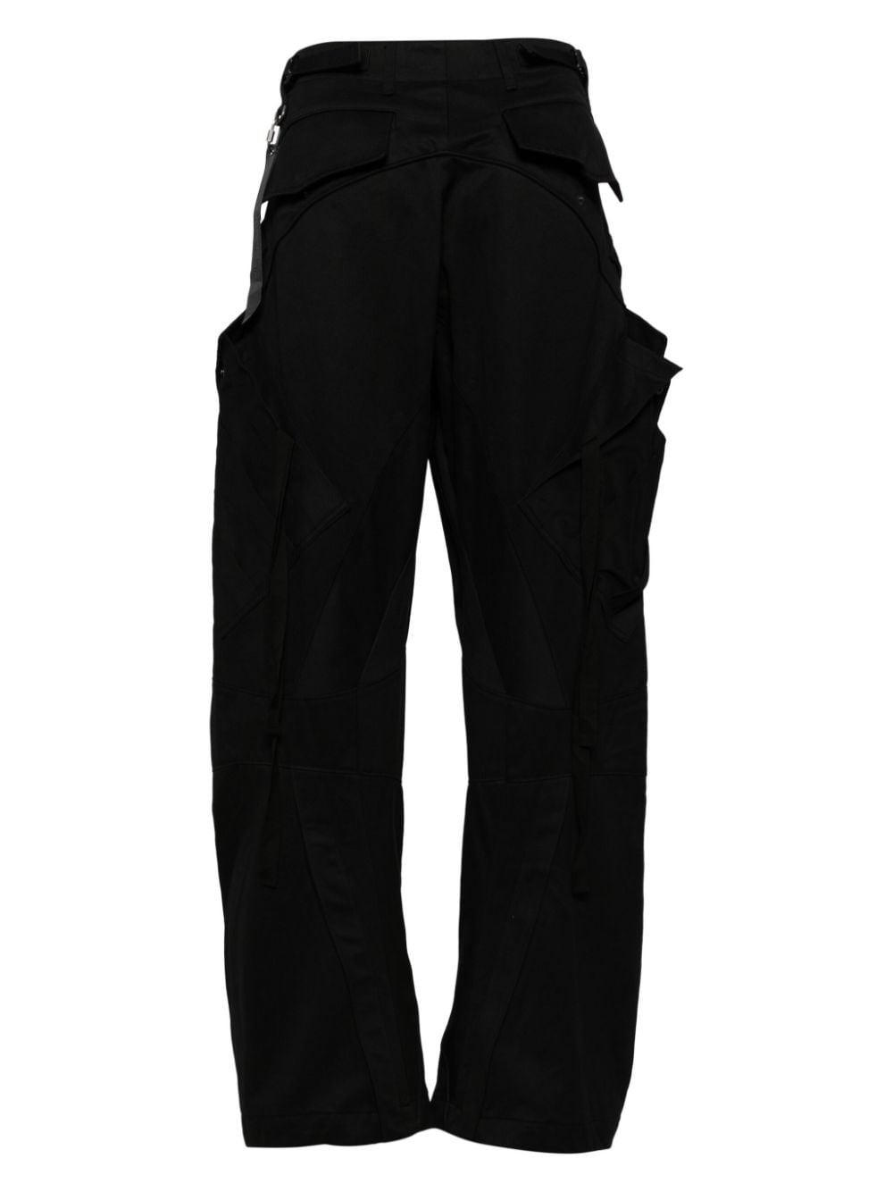 curved multi-pocket trousers - 2