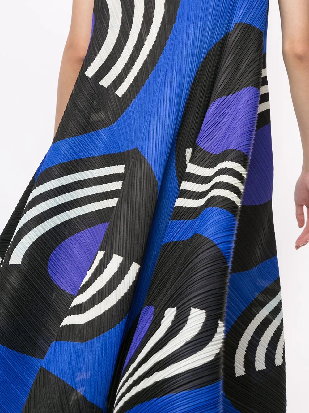 record print plissé dress - 5