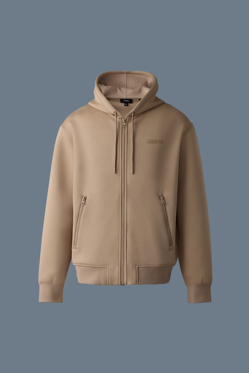 KRYSTOS Double-face Jersey zip-up hoodie 1