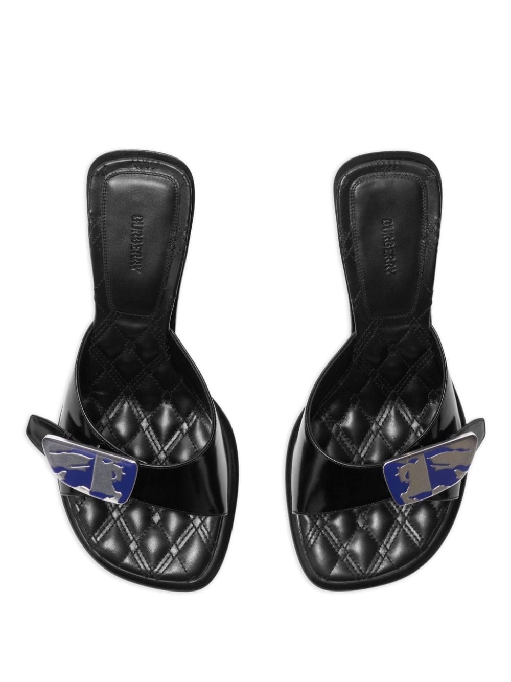 Bay leather mules - 4