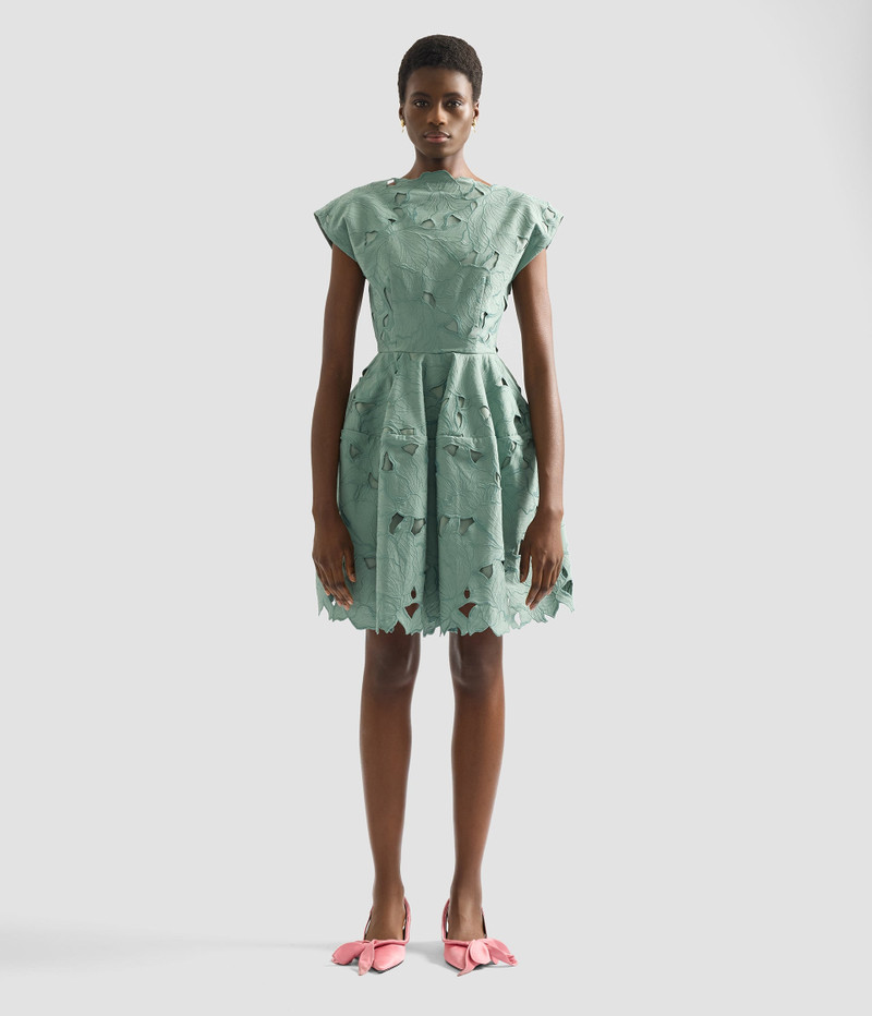 FLORAL CUTWORK MINI DRESS 4