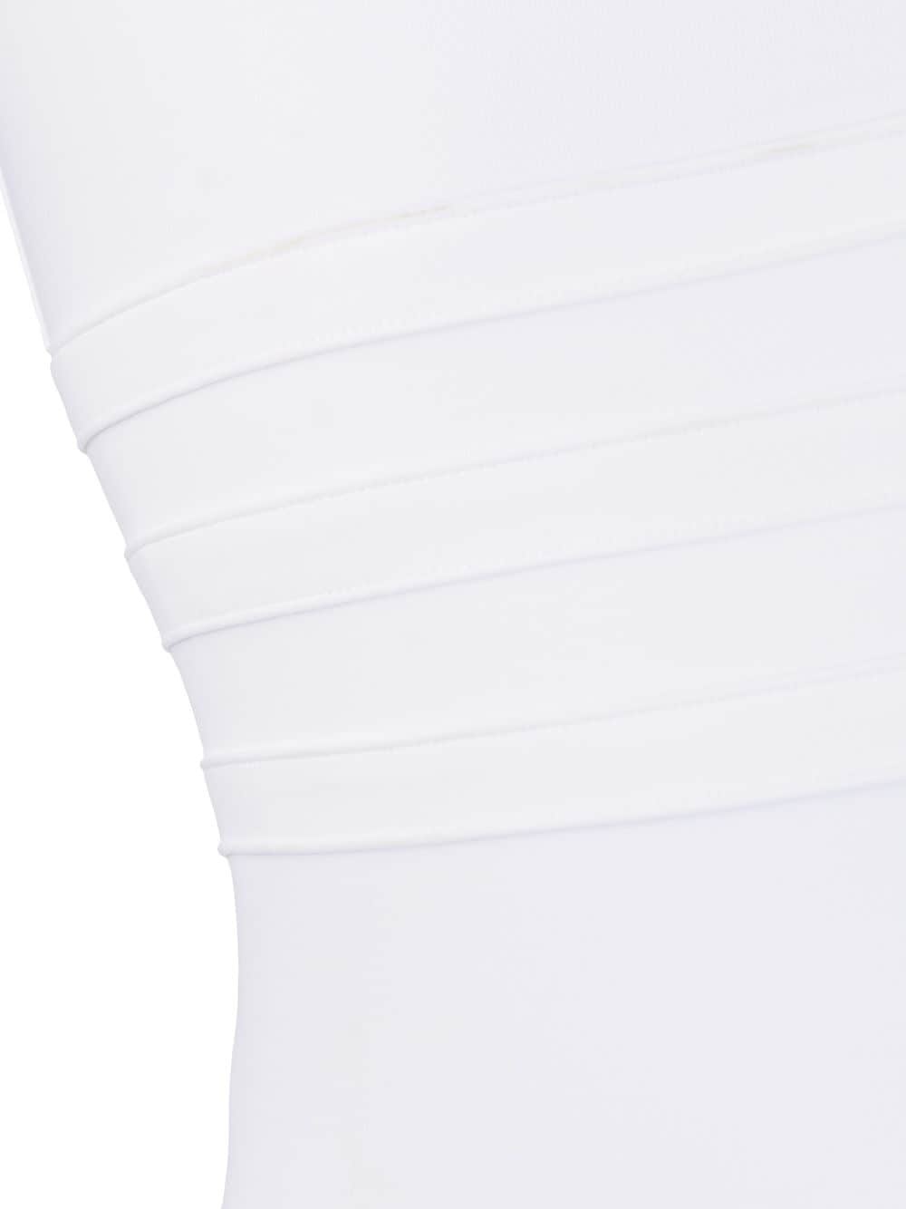 stitched panel swimsuit - 3