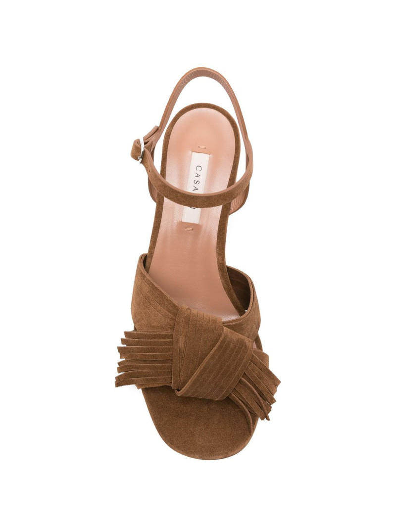 fringe-detail knotted sandals 4
