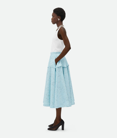Bottega Veneta Textured Criss-Cross Viscose Silk Skirt outlook