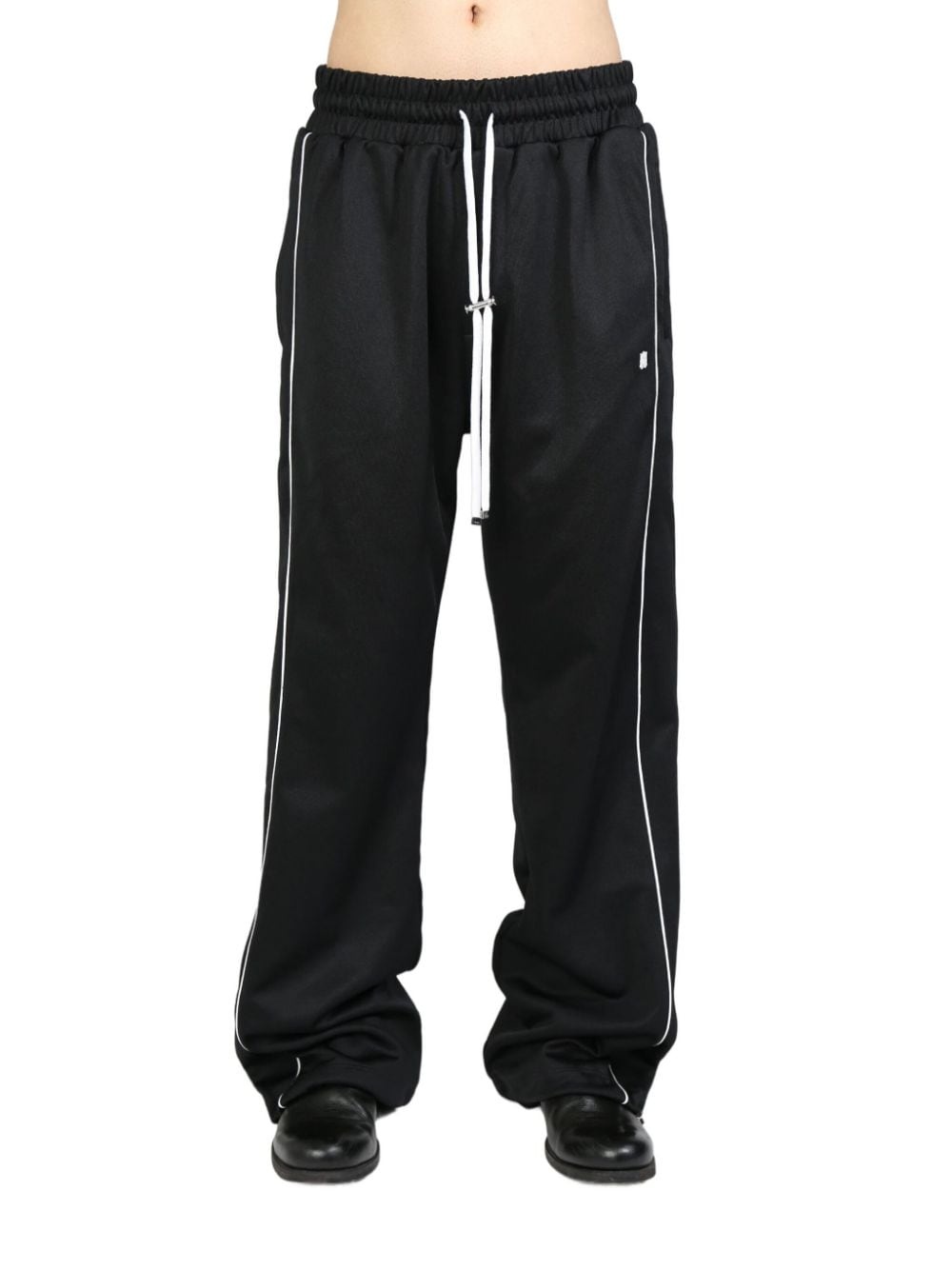 contrast-trim drawstring track pants - 1