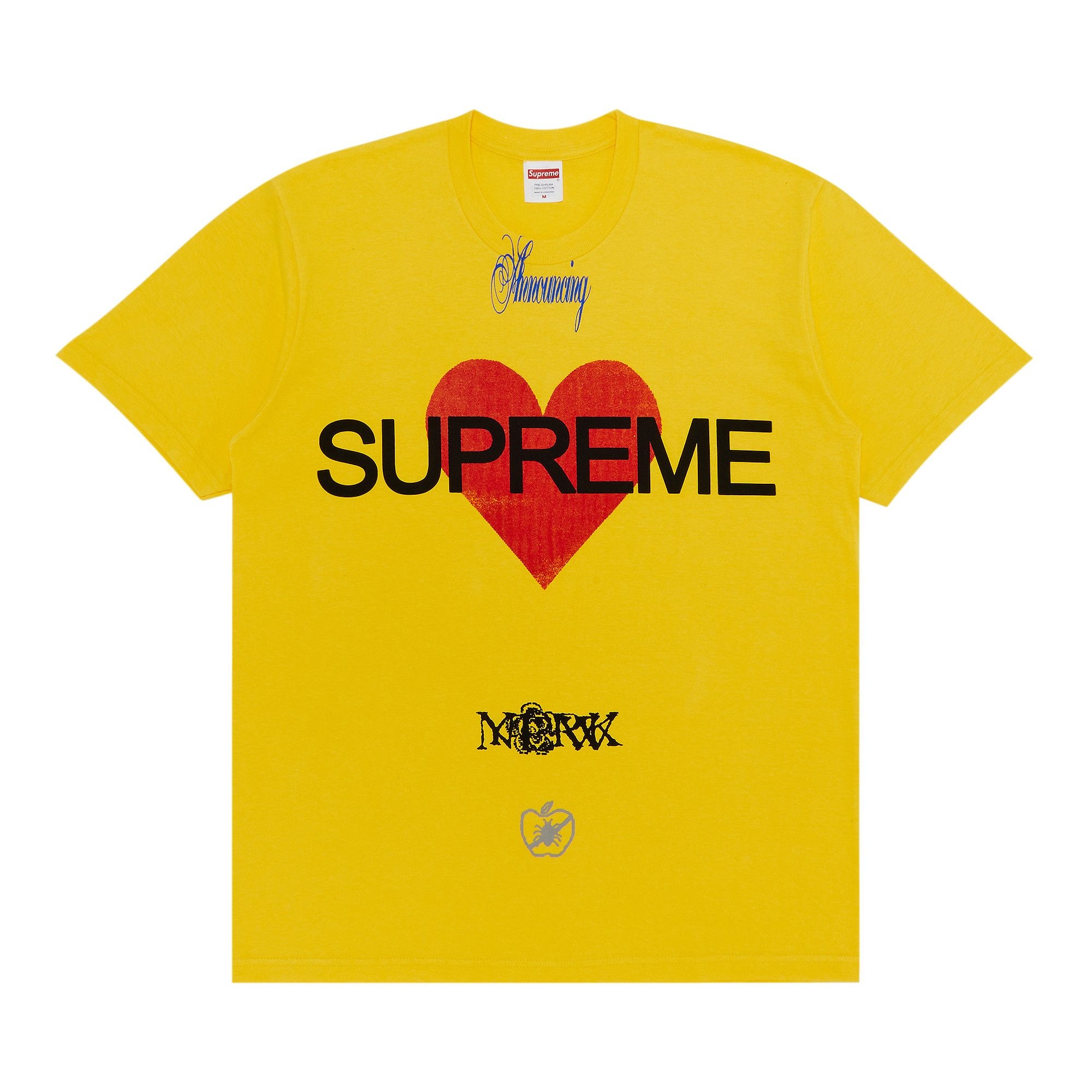 Supreme Announcing Tee 'Yellow' - 1