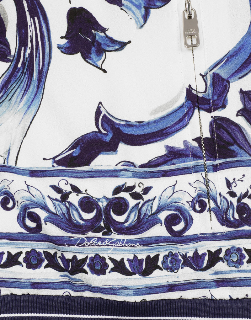 Majolica-print 카디 스웨터와 지퍼 5