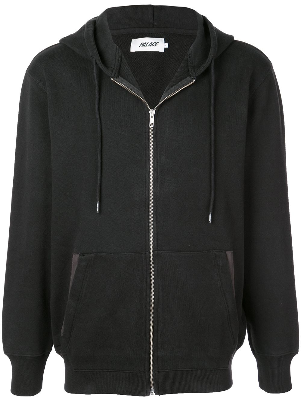 zipped logo hoodie - 1