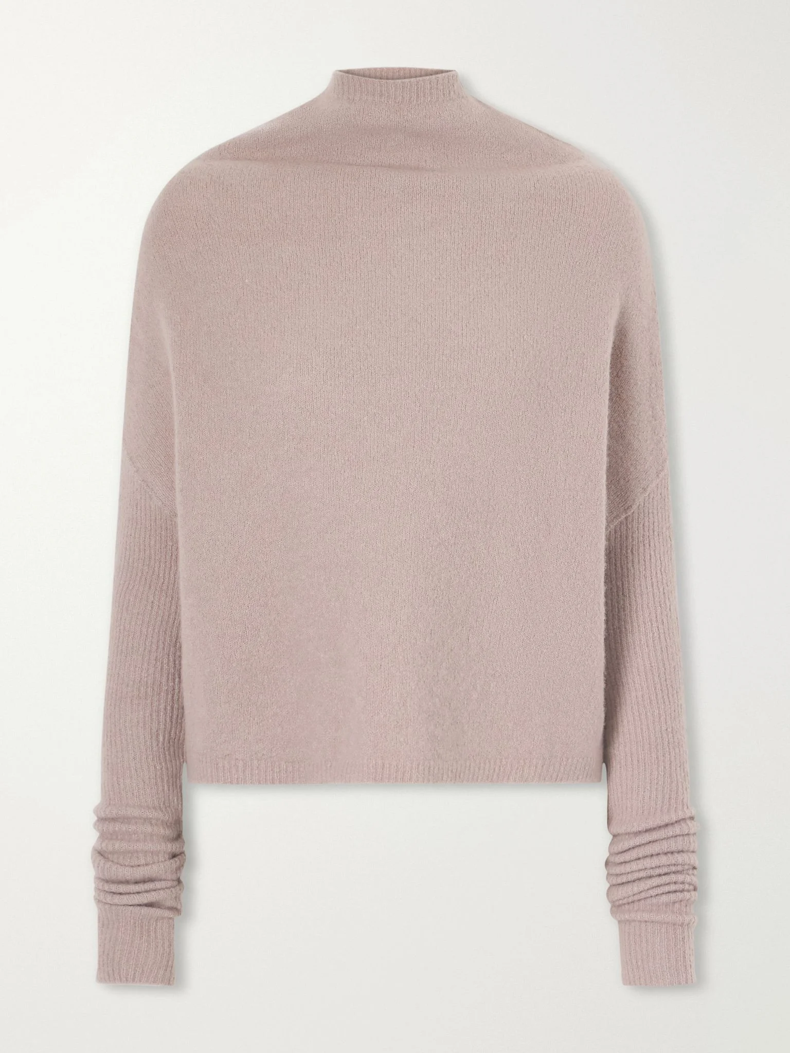 Crater cashmere-blend turtleneck sweater Blush - 1