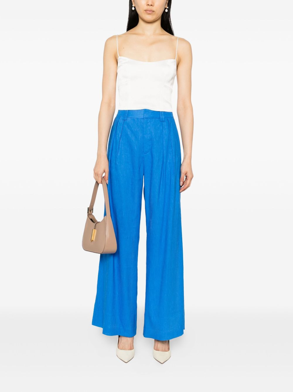 pleated wide-leg trousers - 2