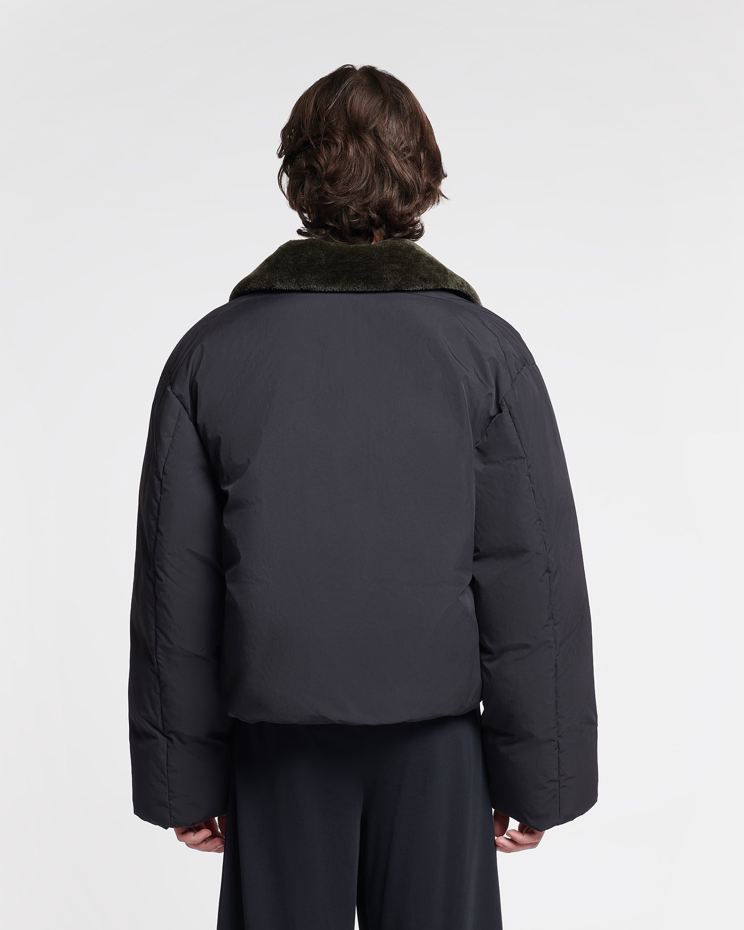 Faux Fur and Tech Nylon Jacket - 9