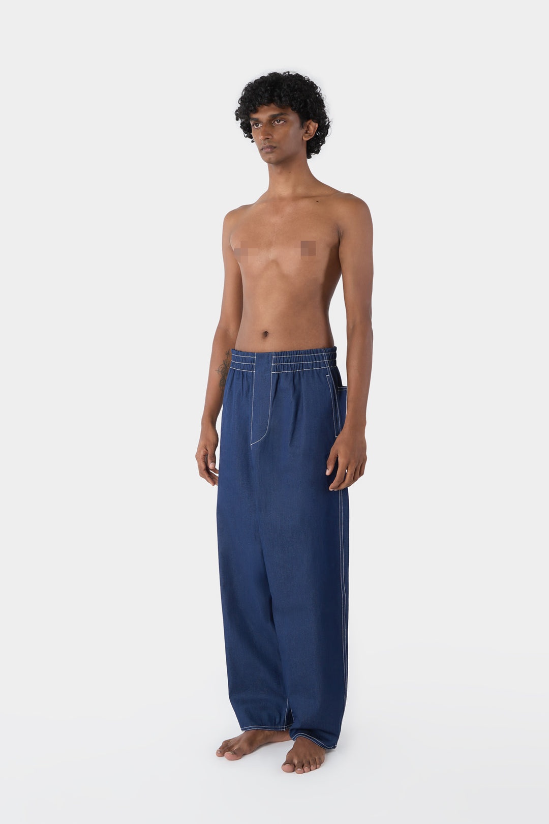 SUNNEI ELASTIC PANTS / denim / blue | REVERSIBLE