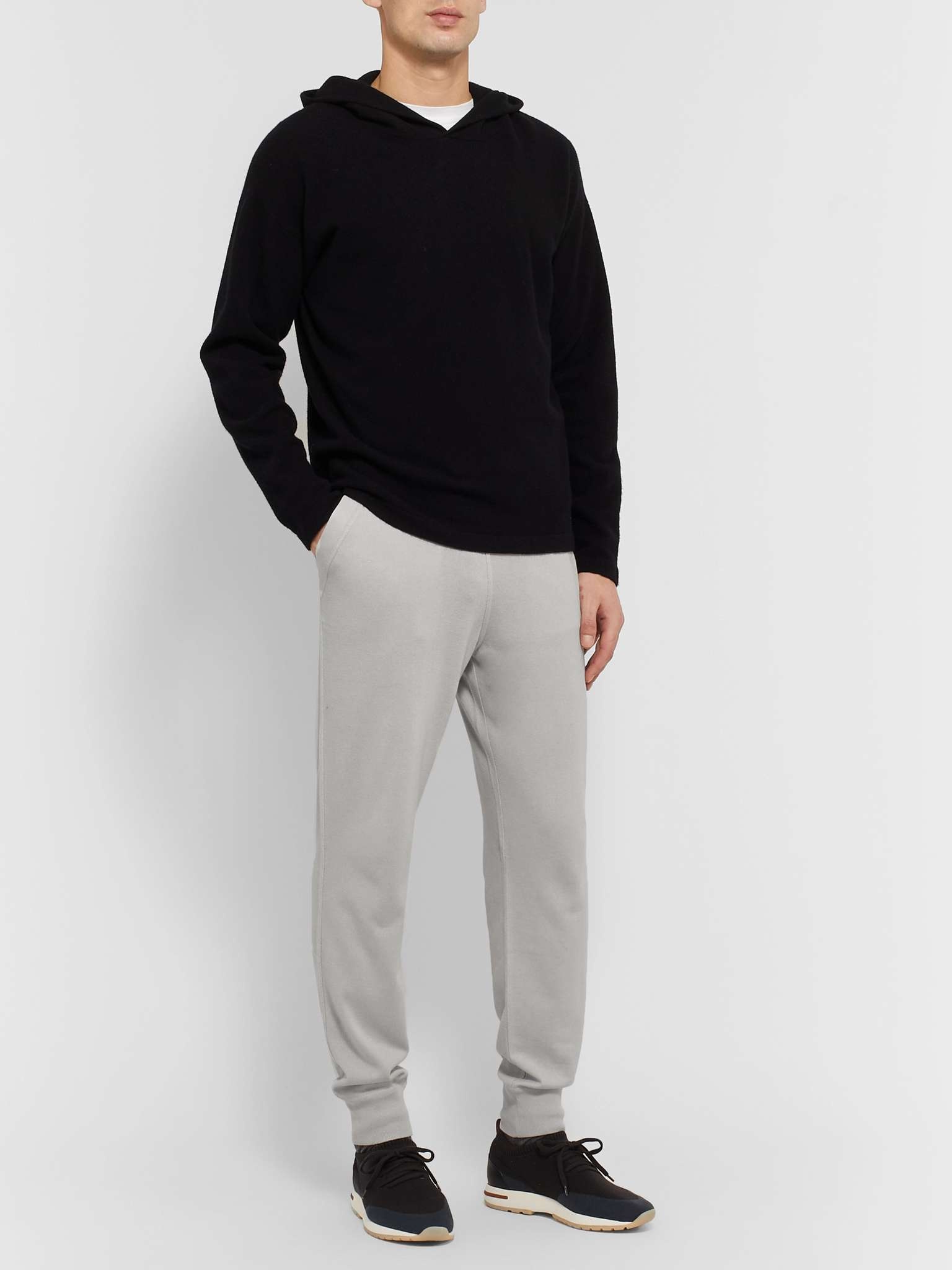 Portland Tapered Mélange Cashmere and Silk-Blend Sweatpants - 2