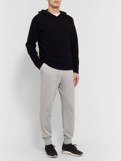 Loro Piana Portland Tapered Mélange Cashmere and Silk-Blend Sweatpants outlook